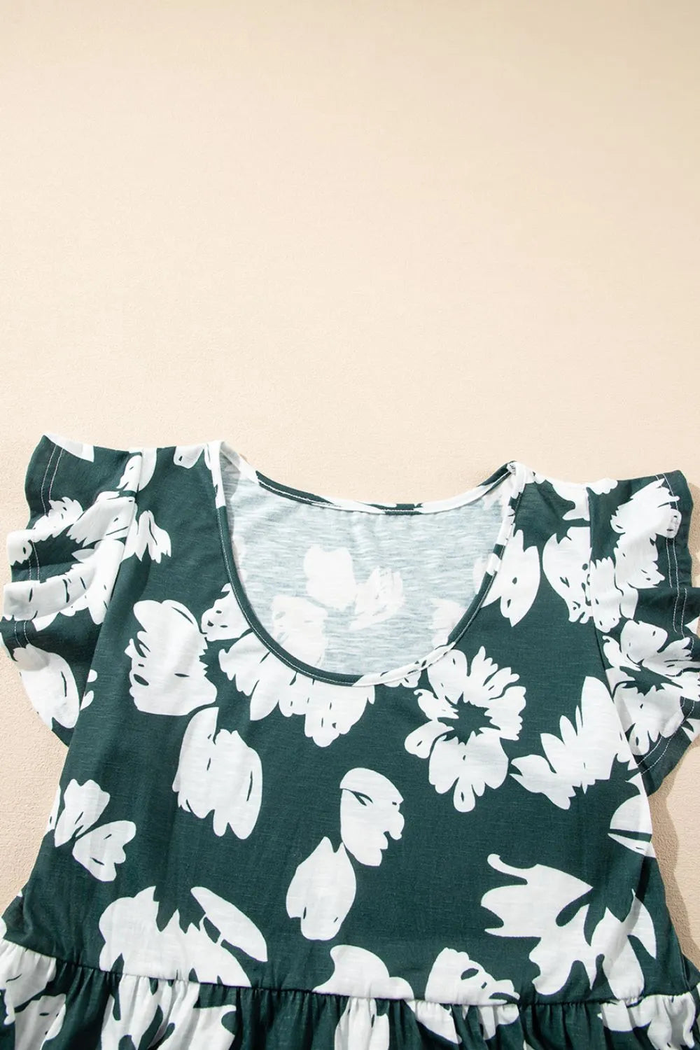 Floral Print Ruffle Sleeve Empire Waist Mini Dress - Concordia Style Boutique