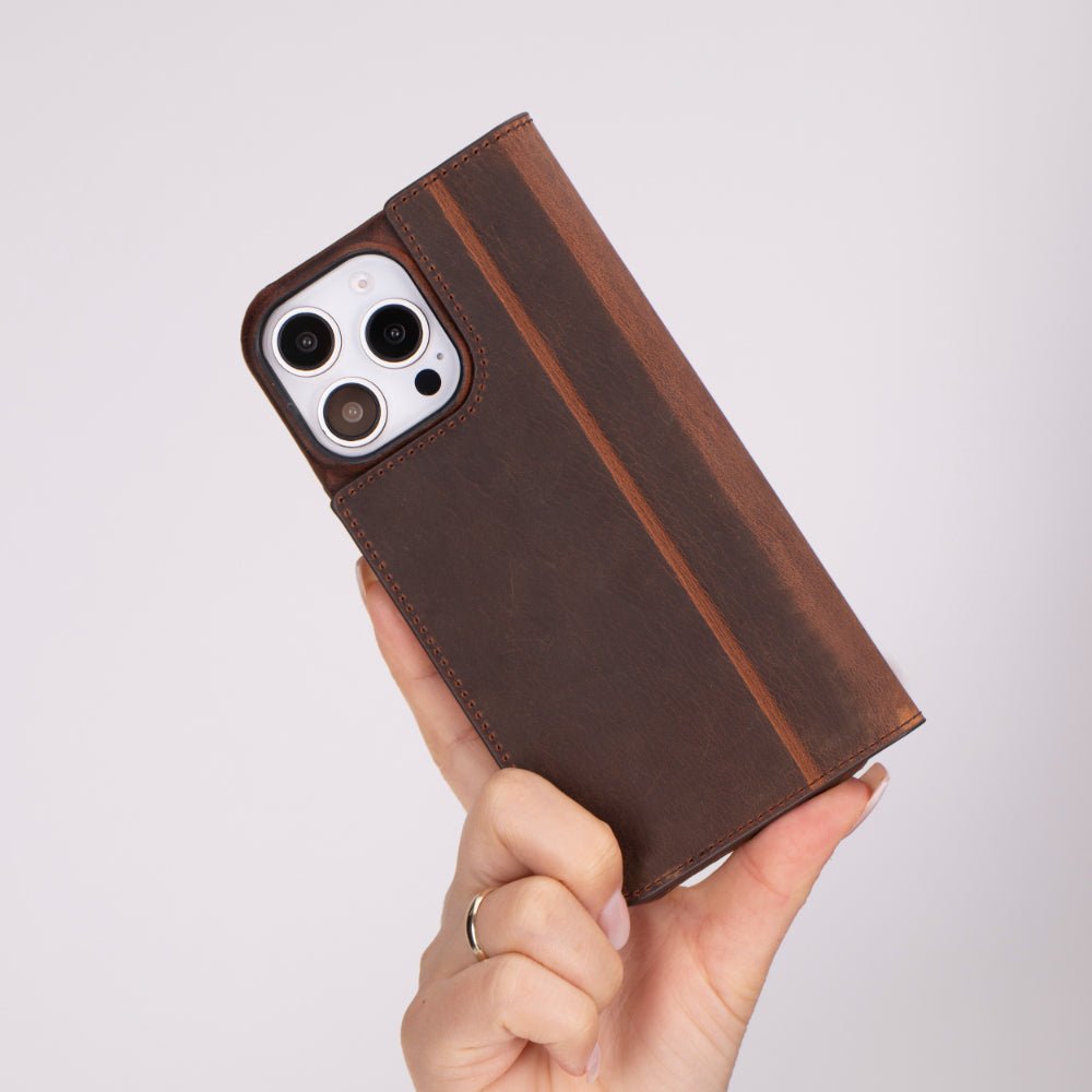Decatur Leather iPhone 16 Pro Max Folio Case - Concordia Style Boutique