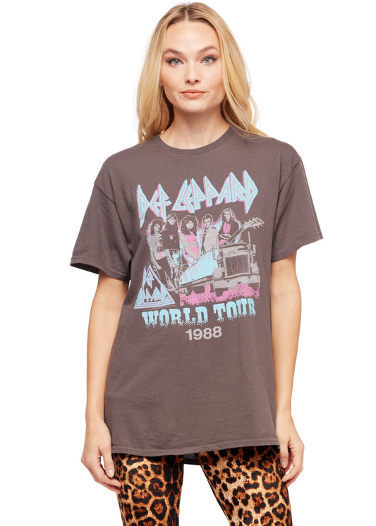 Def Leppard 1988 Tour Oversized Band Shirt by Junk Food - Concordia Style Boutique