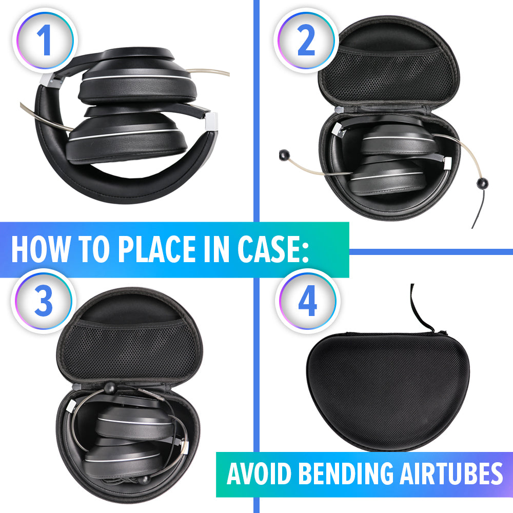 EMF Radiation-Free Air Tube Over-Ear Headphones - Concordia Style Boutique