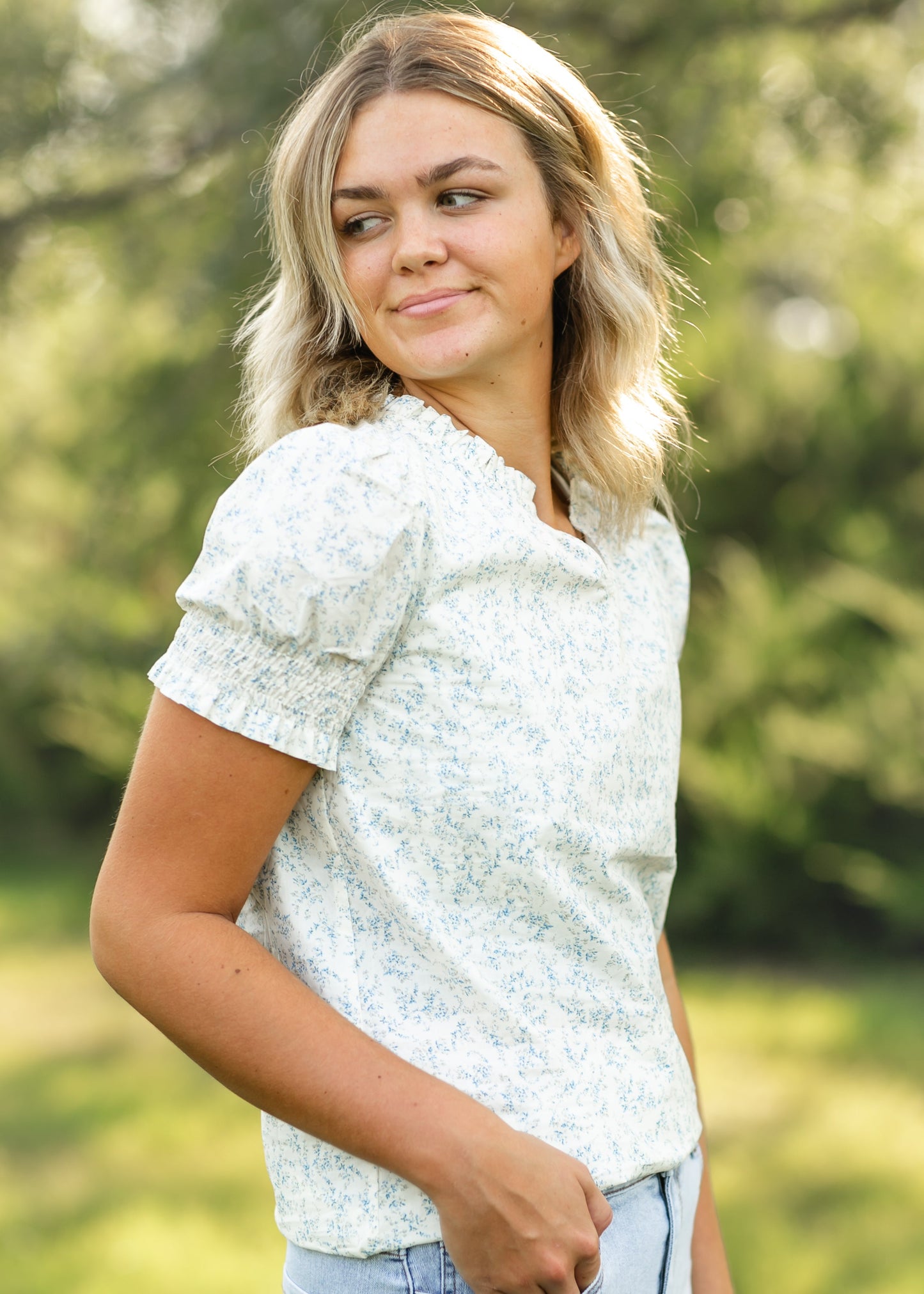 Dempsey Floral Puff Sleeve Top - Concordia Style Boutique