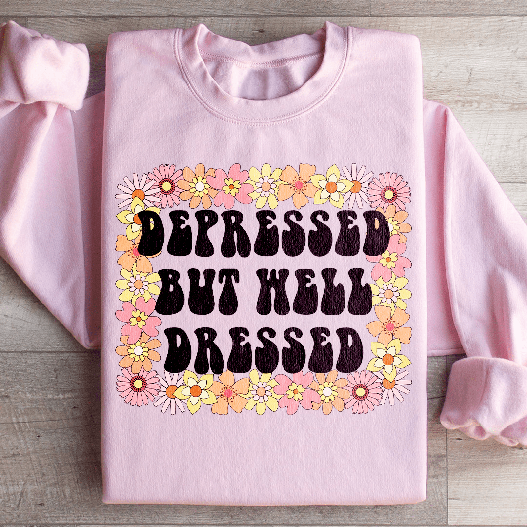 Depressed But Well Dressed Sweatshirt - Concordia Style Boutique