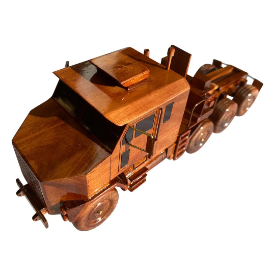 M1070 Combo with M1A1 tank Mahogany Wood Desktop Truck combo Model