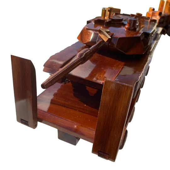 M1070 Combo with M1A1 tank Mahogany Wood Desktop Truck combo Model