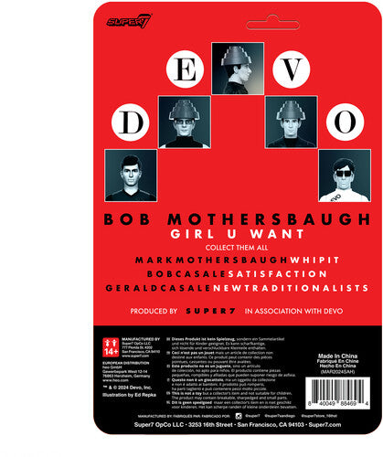 Super7 - Devo - ReAction Figures Wv4 - Bob Mothersbaugh (The Girl You Want) (Collectible, Figure, Action Figure) [Action Figure]
