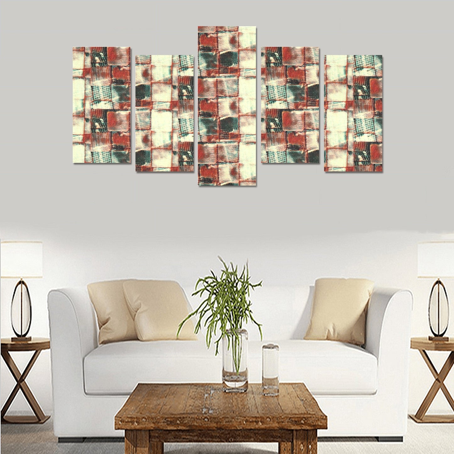 Canvas Wall Art Prints (No Frame) 5-Pieces/ - "Square Dance" - Premium Canvas Wall Art Prints from Concordia Style Boutique - Just $49.24! Shop now at Concordia Style Boutique