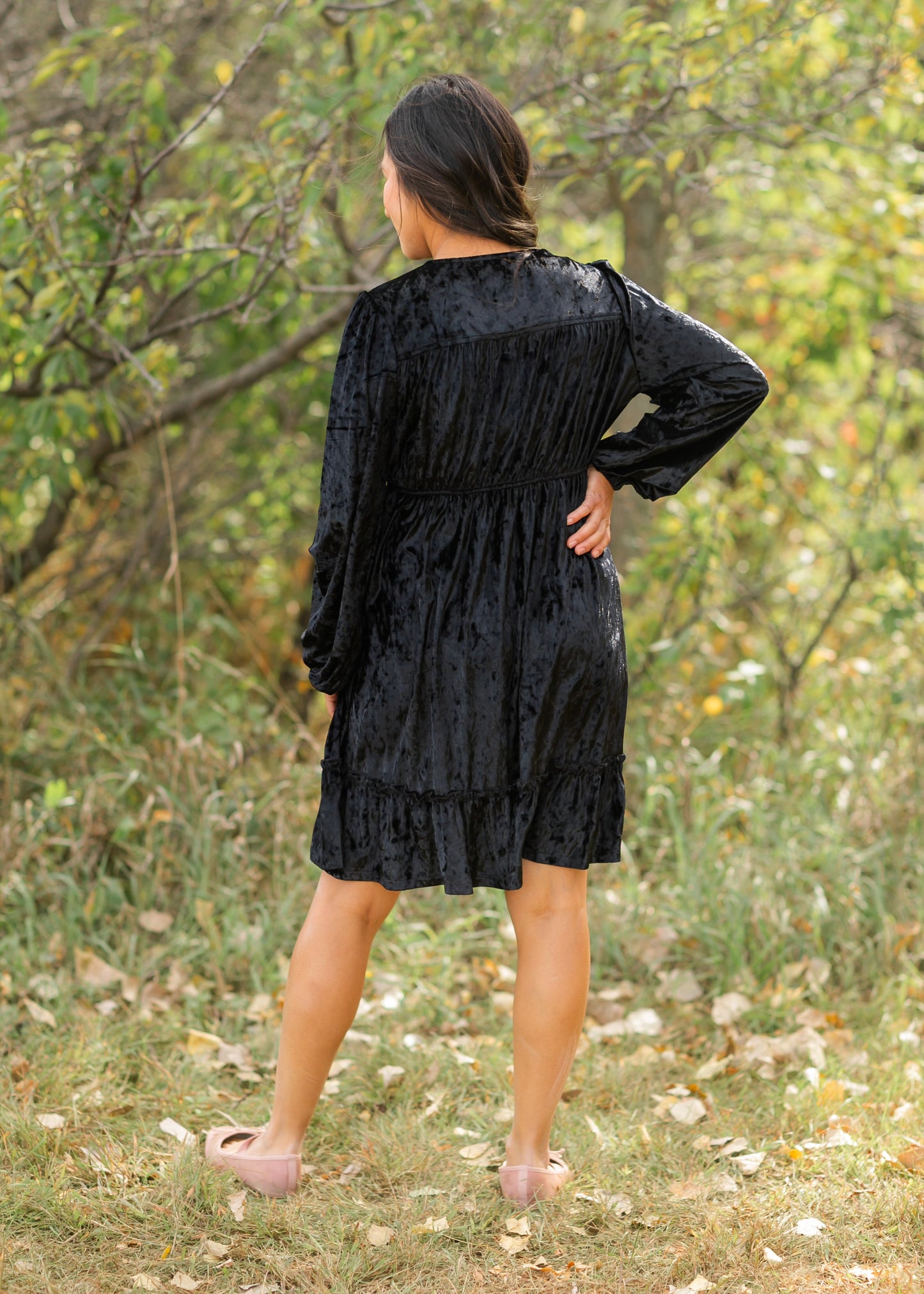 Diana Crushed Velvet Midi Dress - Concordia Style Boutique