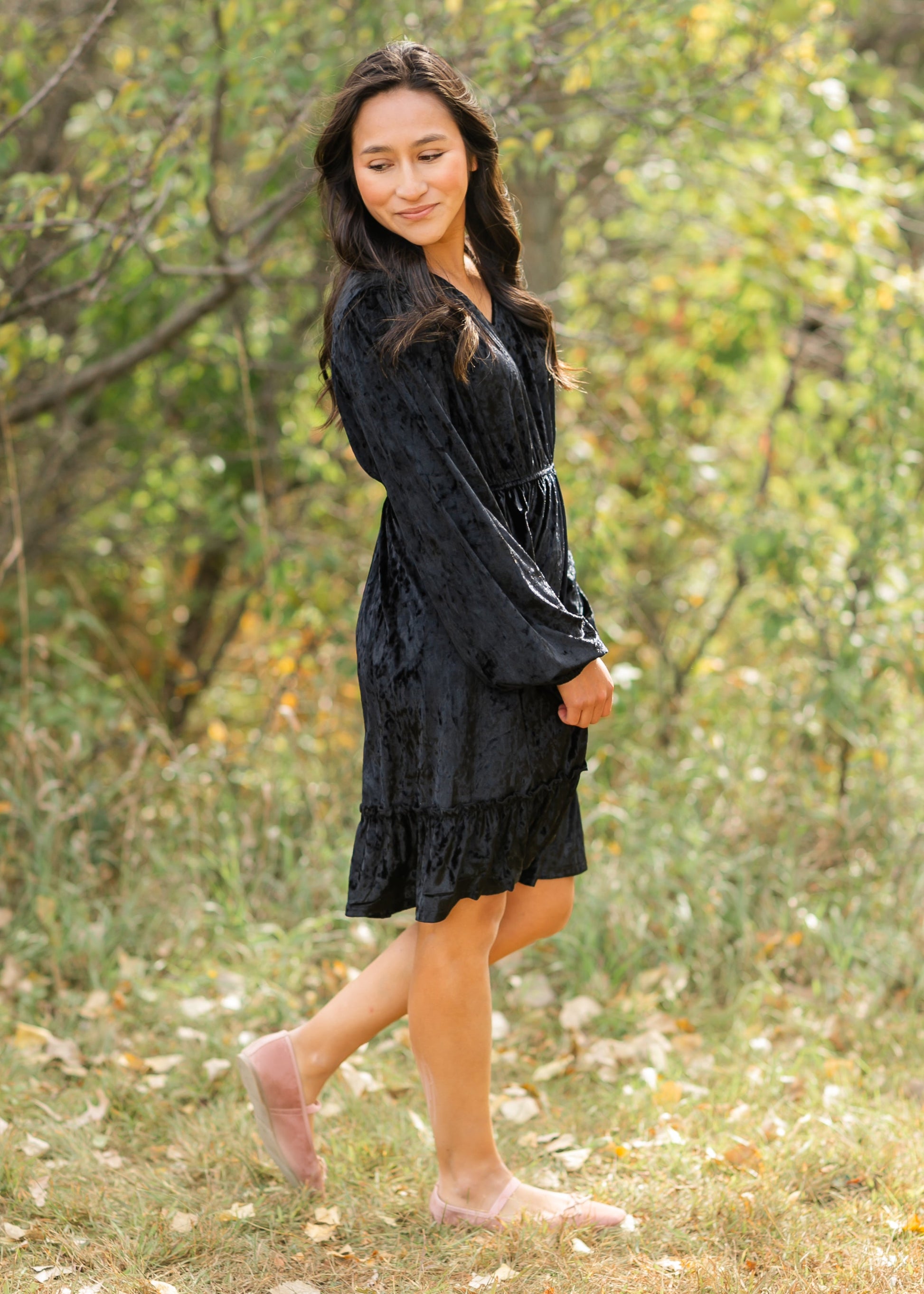 Diana Crushed Velvet Midi Dress - Concordia Style Boutique