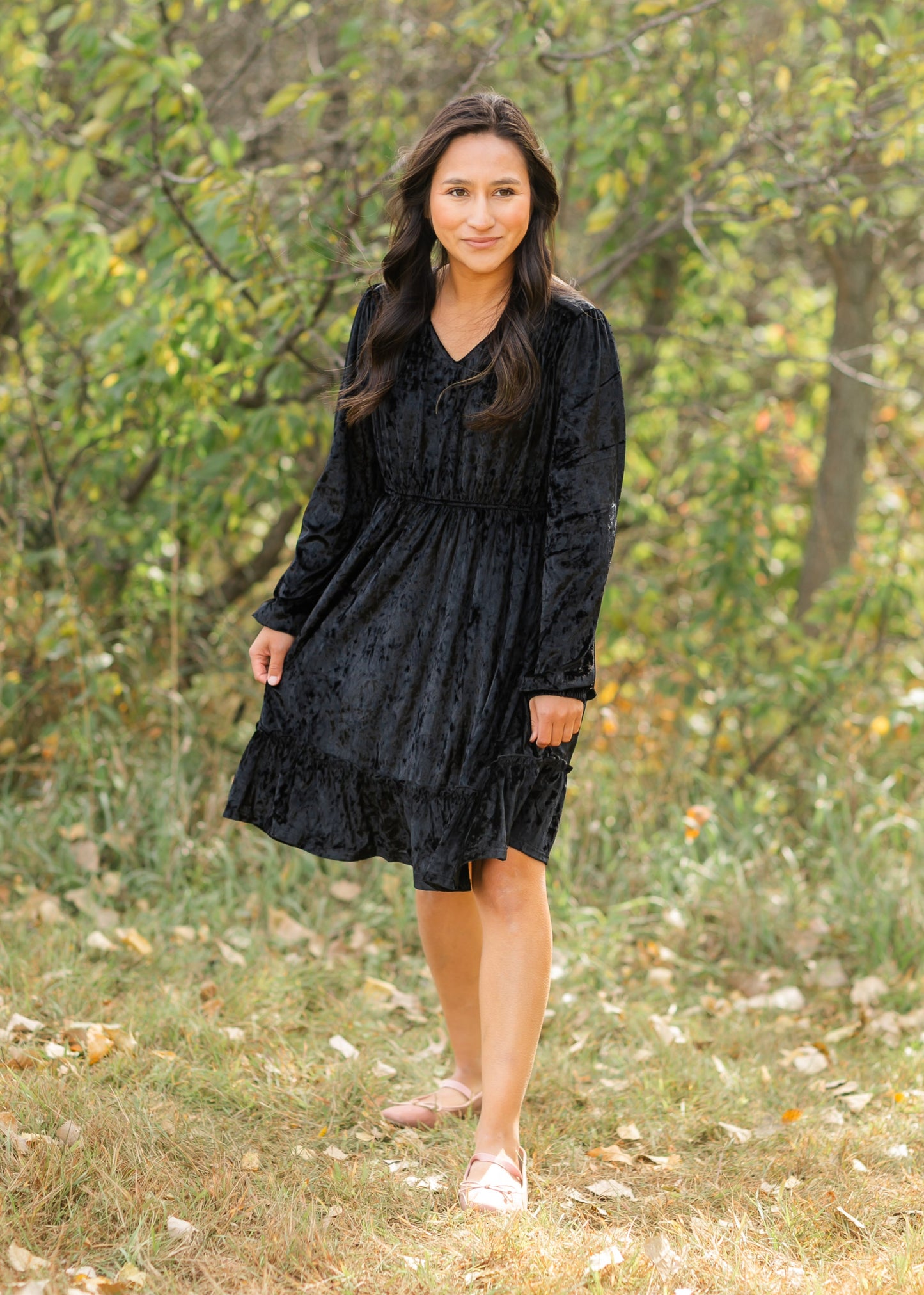 Diana Crushed Velvet Midi Dress - Concordia Style Boutique