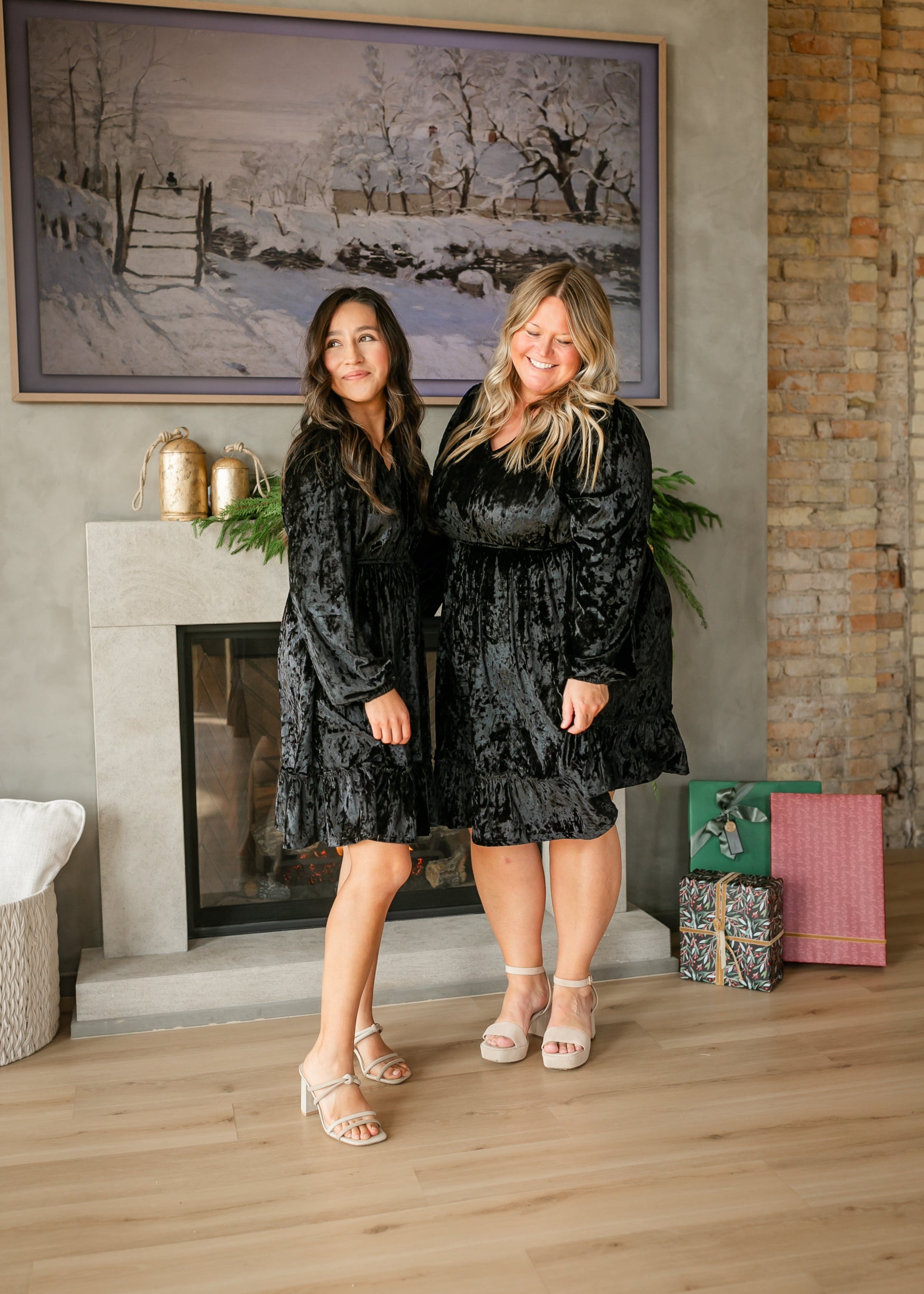 Diana Crushed Velvet Midi Dress - Concordia Style Boutique