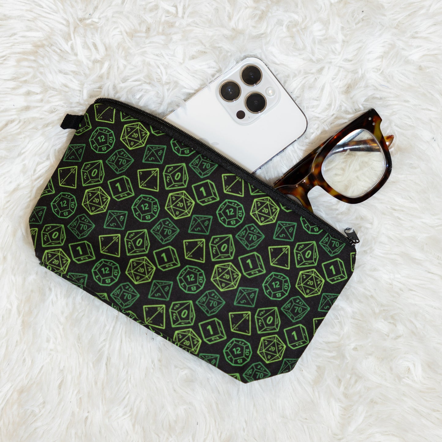 Green Dice Pouch