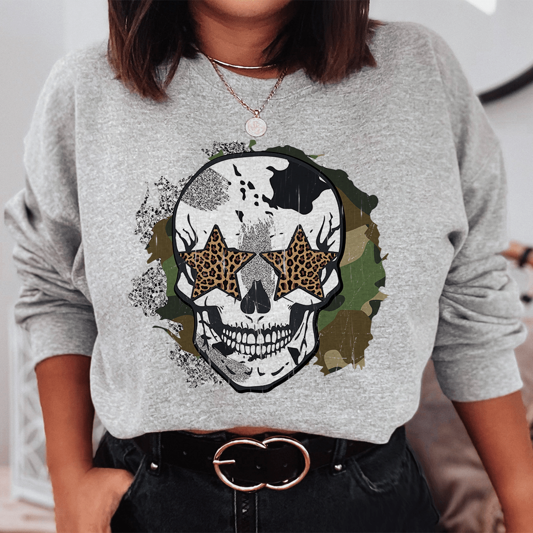 Distressed Skull Sweatshirt - Concordia Style Boutique