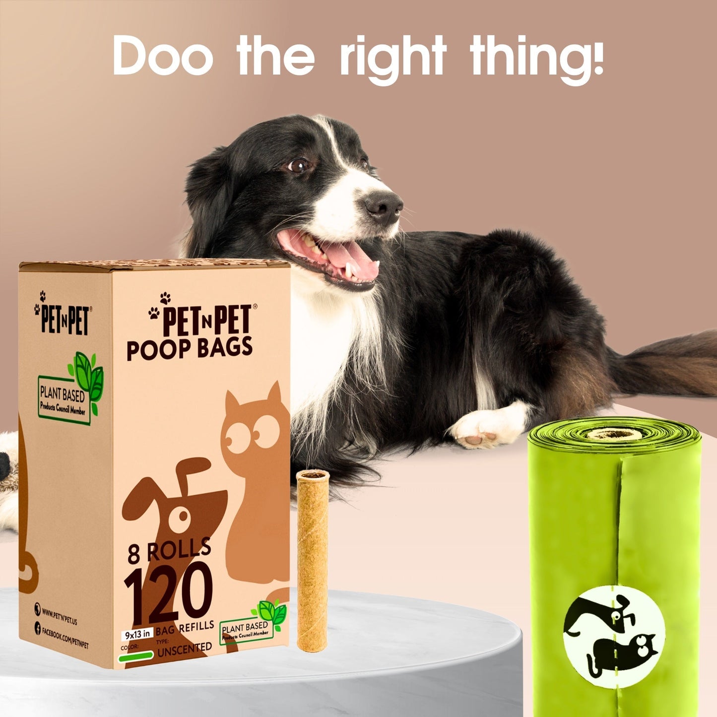 Plant-based Dog Poop Bags 120 Counts