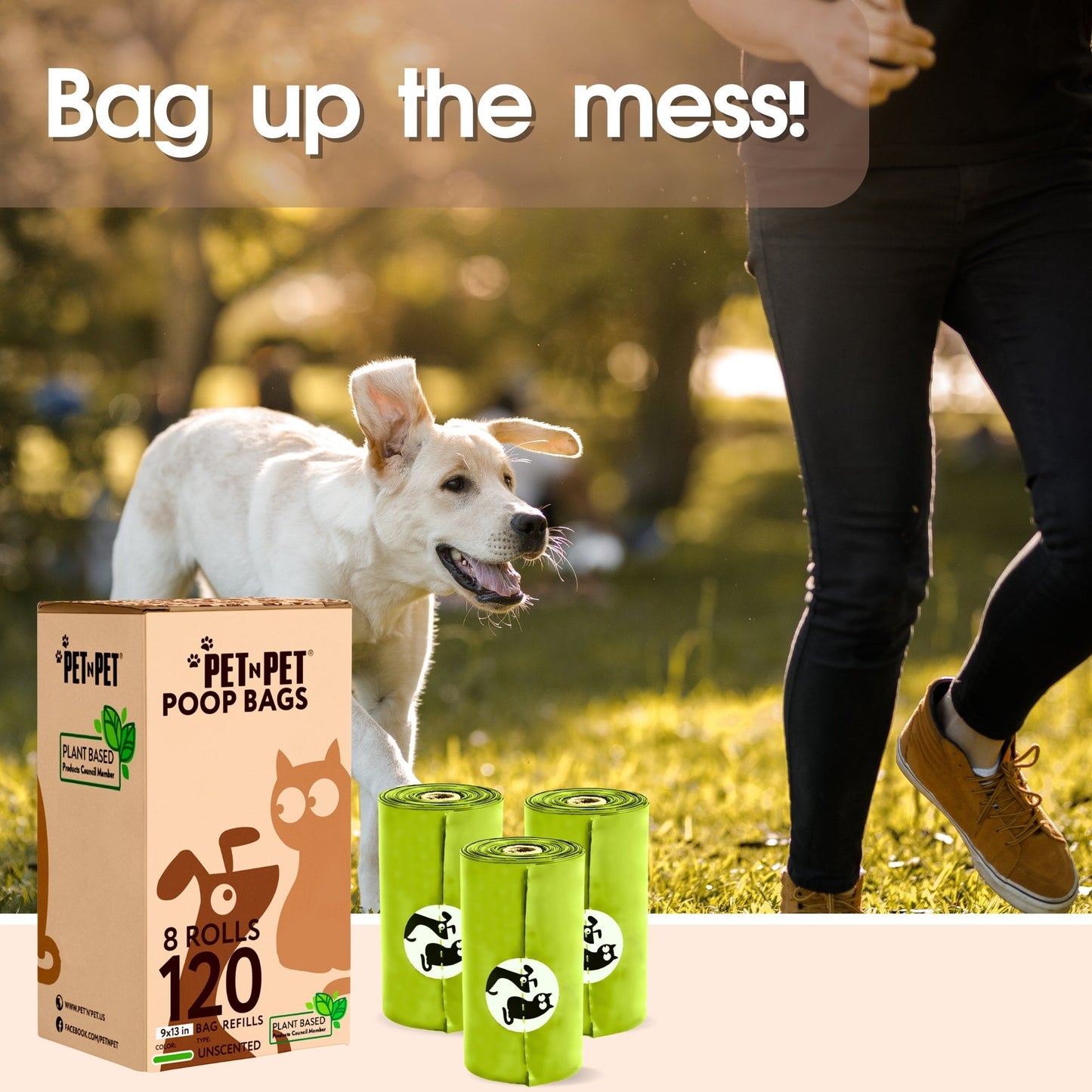 Plant-based Dog Poop Bags 120 Counts
