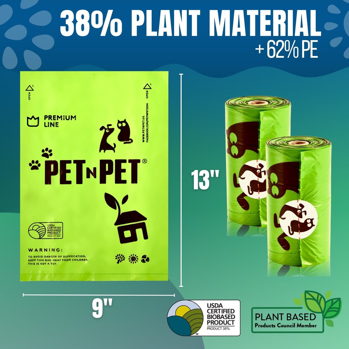 Dog Poop Bags with Dispenser 720