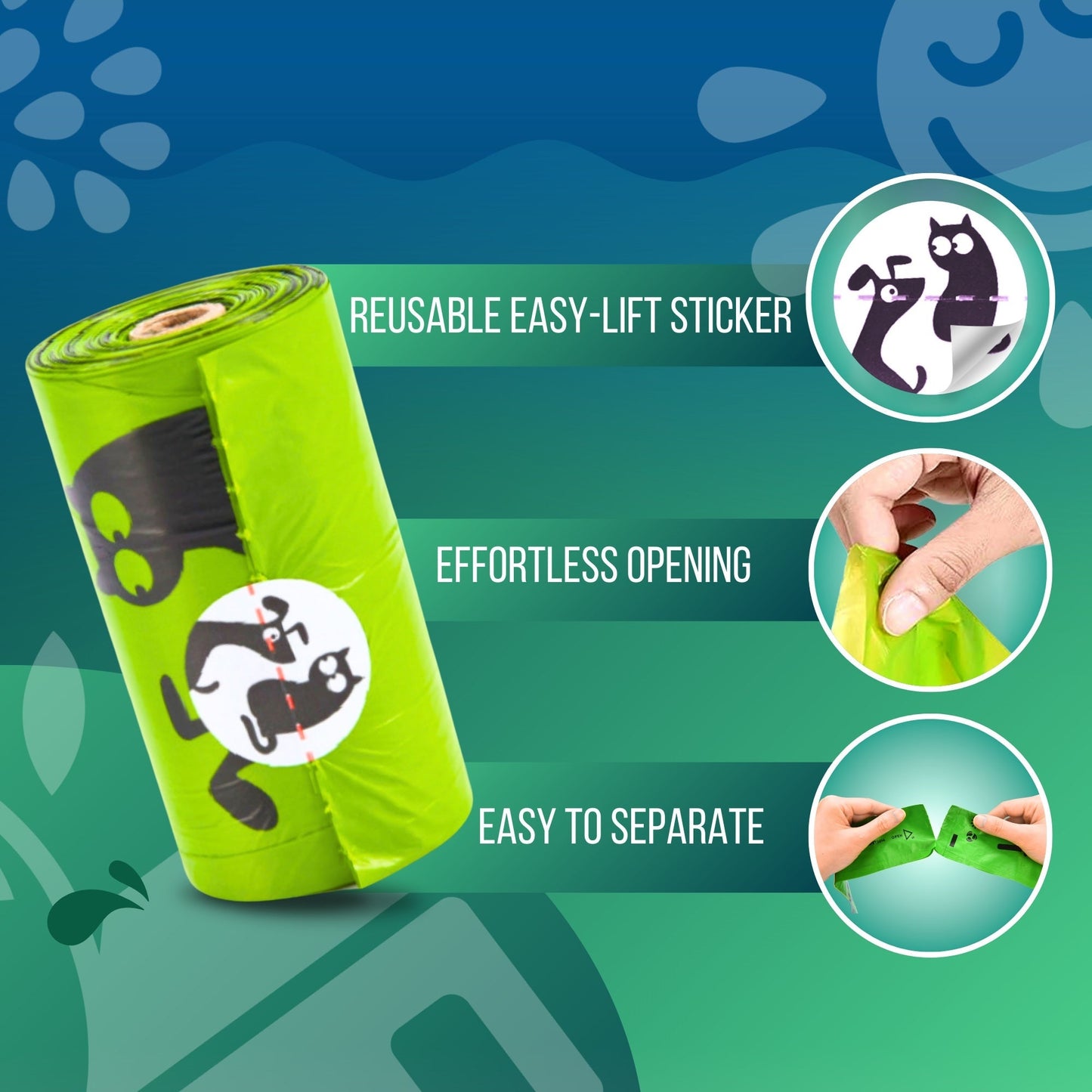 Dog Poop Bags with Dispenser 720