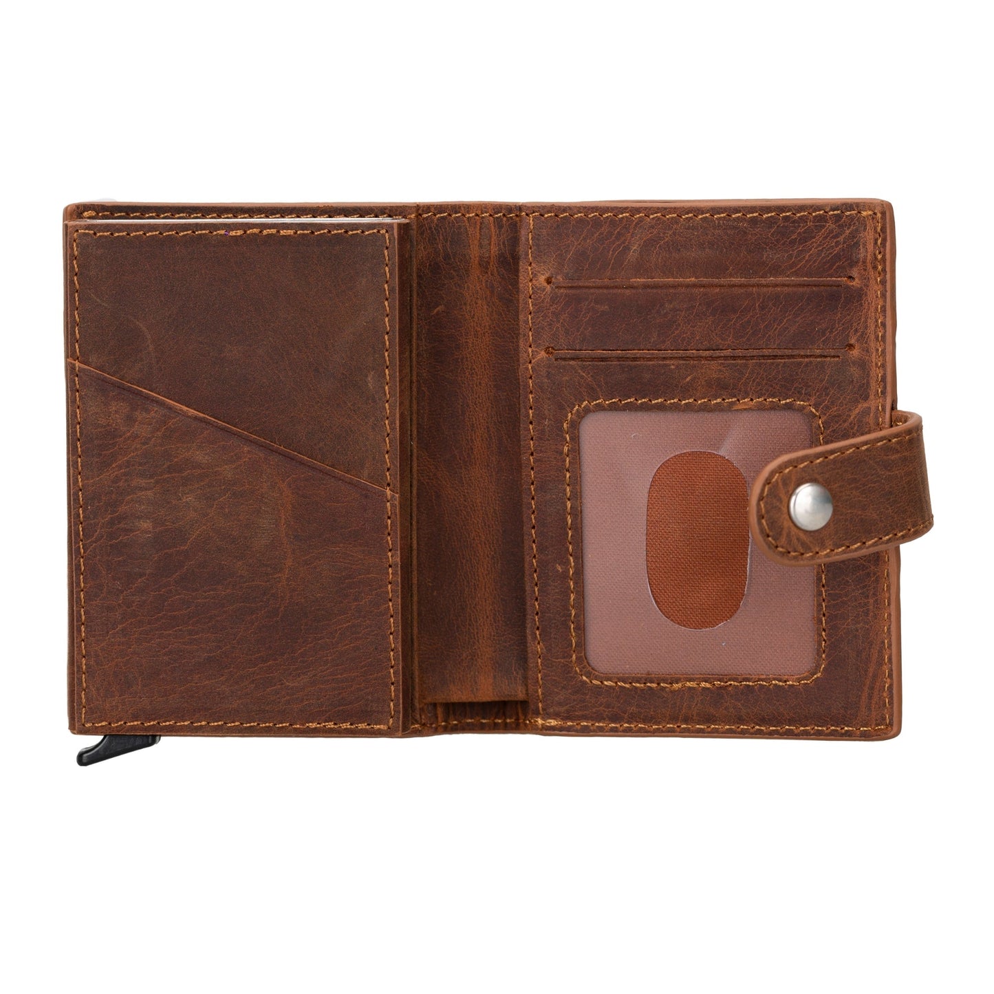 Douglas Genuine Leather Pop-Up Wallet with AirTag Slot - RFID Blocking Cardholder - Concordia Style Boutique