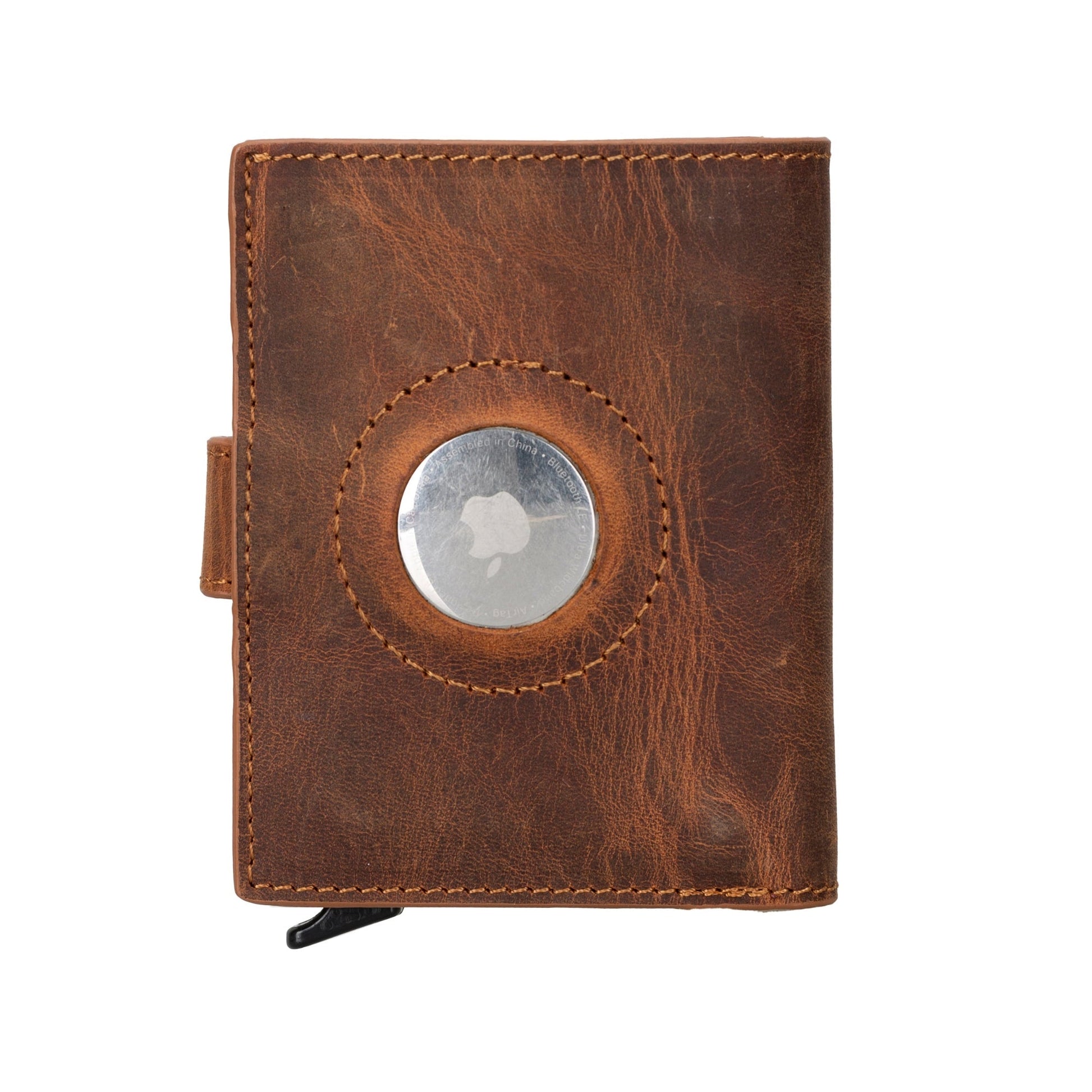 Douglas Genuine Leather Pop-Up Wallet with AirTag Slot - RFID Blocking Cardholder - Concordia Style Boutique