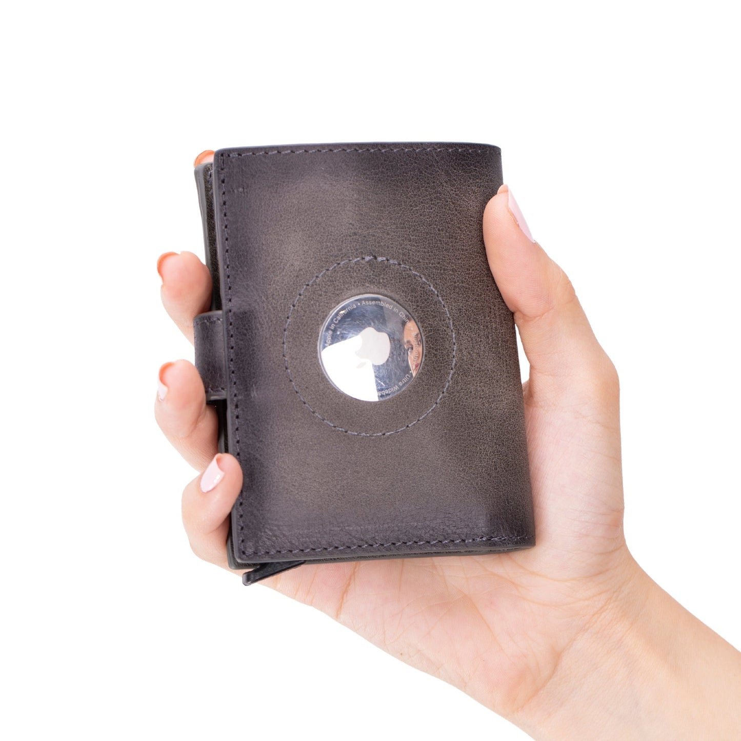 Douglas Genuine Leather Pop-Up Wallet with AirTag Slot - RFID Blocking Cardholder - Concordia Style Boutique