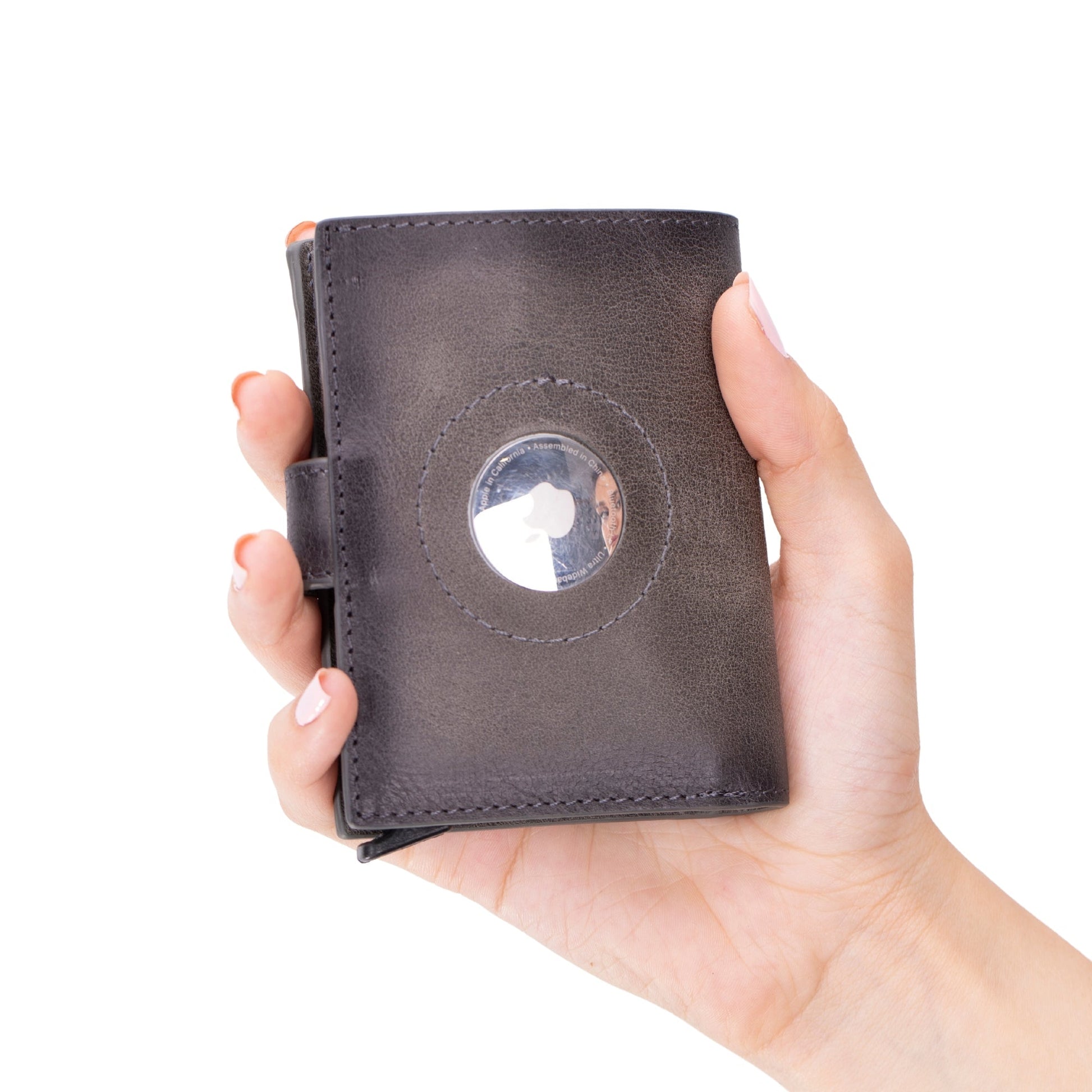 Douglas Genuine Leather Pop-Up Wallet with AirTag Slot - RFID Blocking Cardholder - Concordia Style Boutique