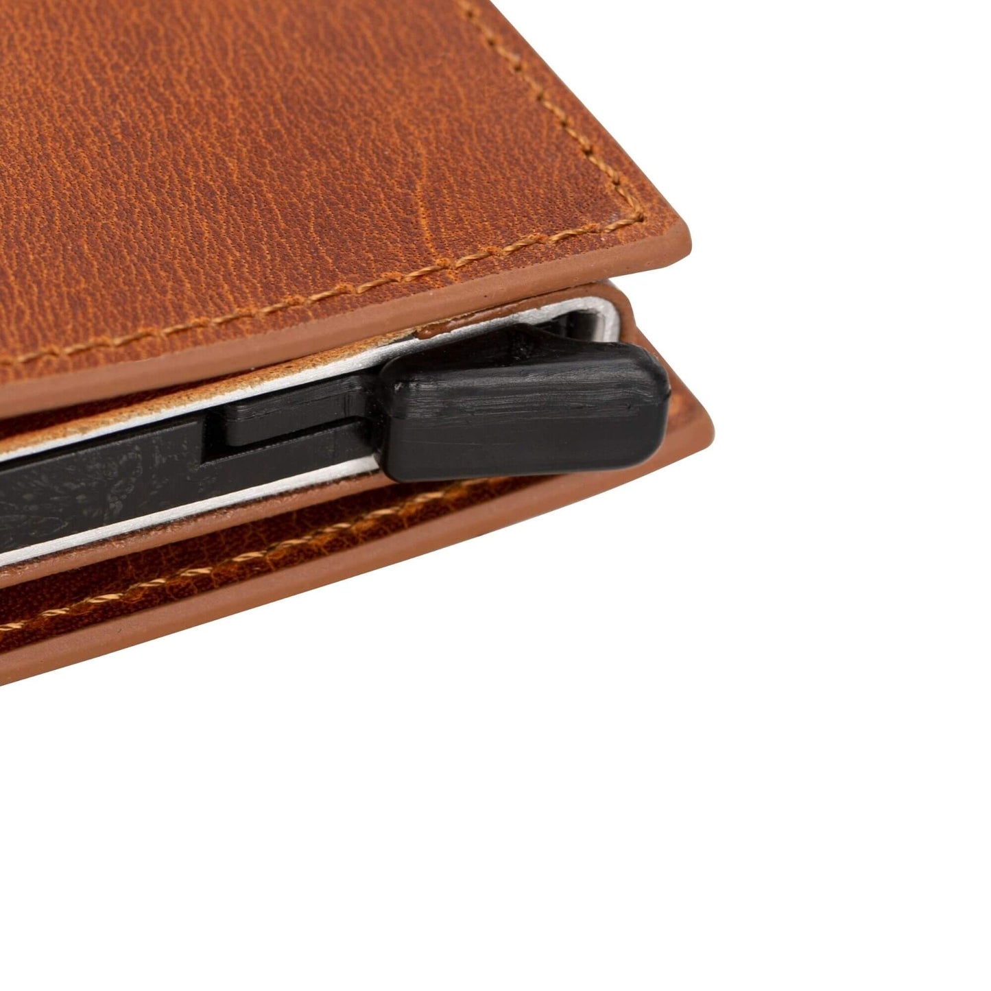 Douglas Genuine Leather Pop-Up Wallet with AirTag Slot - RFID Blocking Cardholder - Concordia Style Boutique