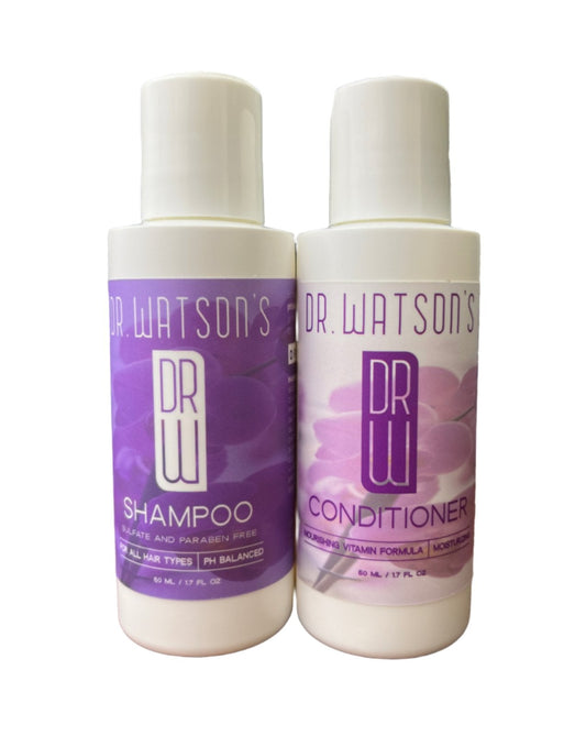 Dr. Watson's Hair Care | Shampoo & Conditioner Sample Pack | Sweet Pea | 2 Oz Each - Concordia Style Boutique
