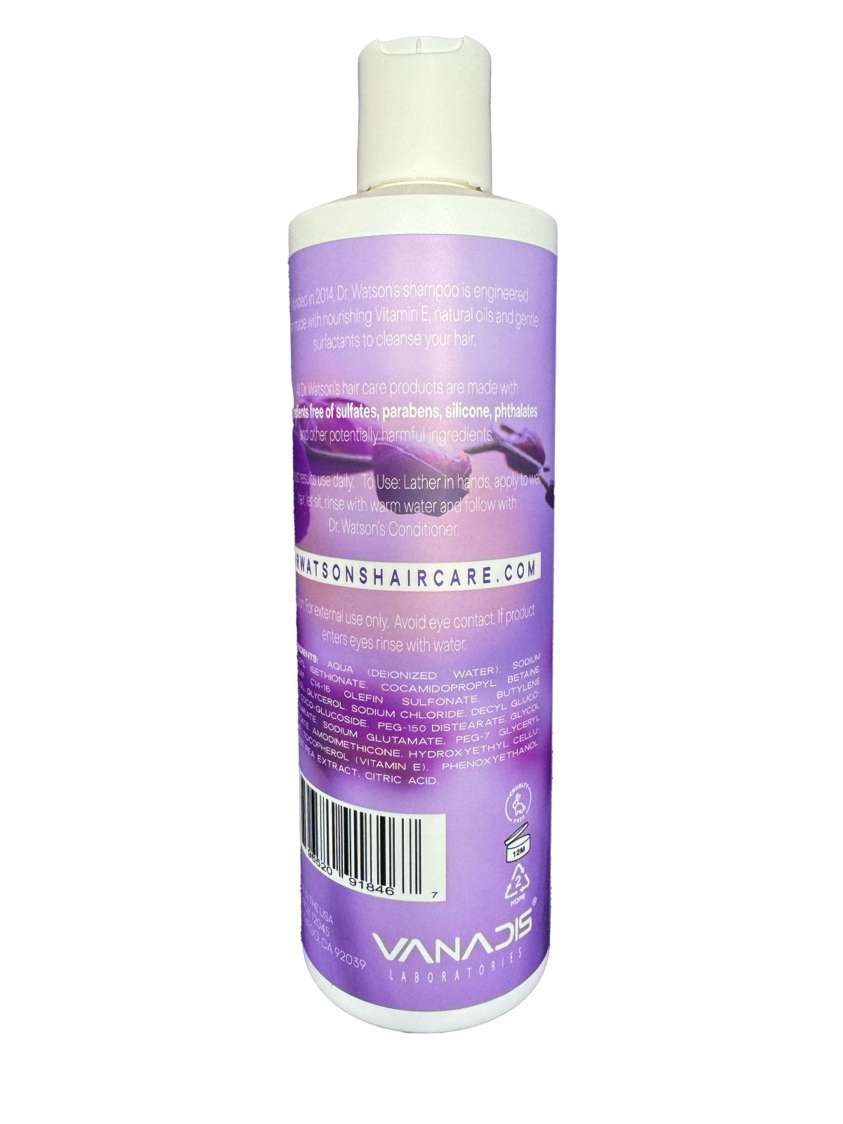 Dr. Watson's Hair Care | Shampoo | Sweet Pea | Sulfate Free | pH Balanced | 16 Oz. - Concordia Style Boutique