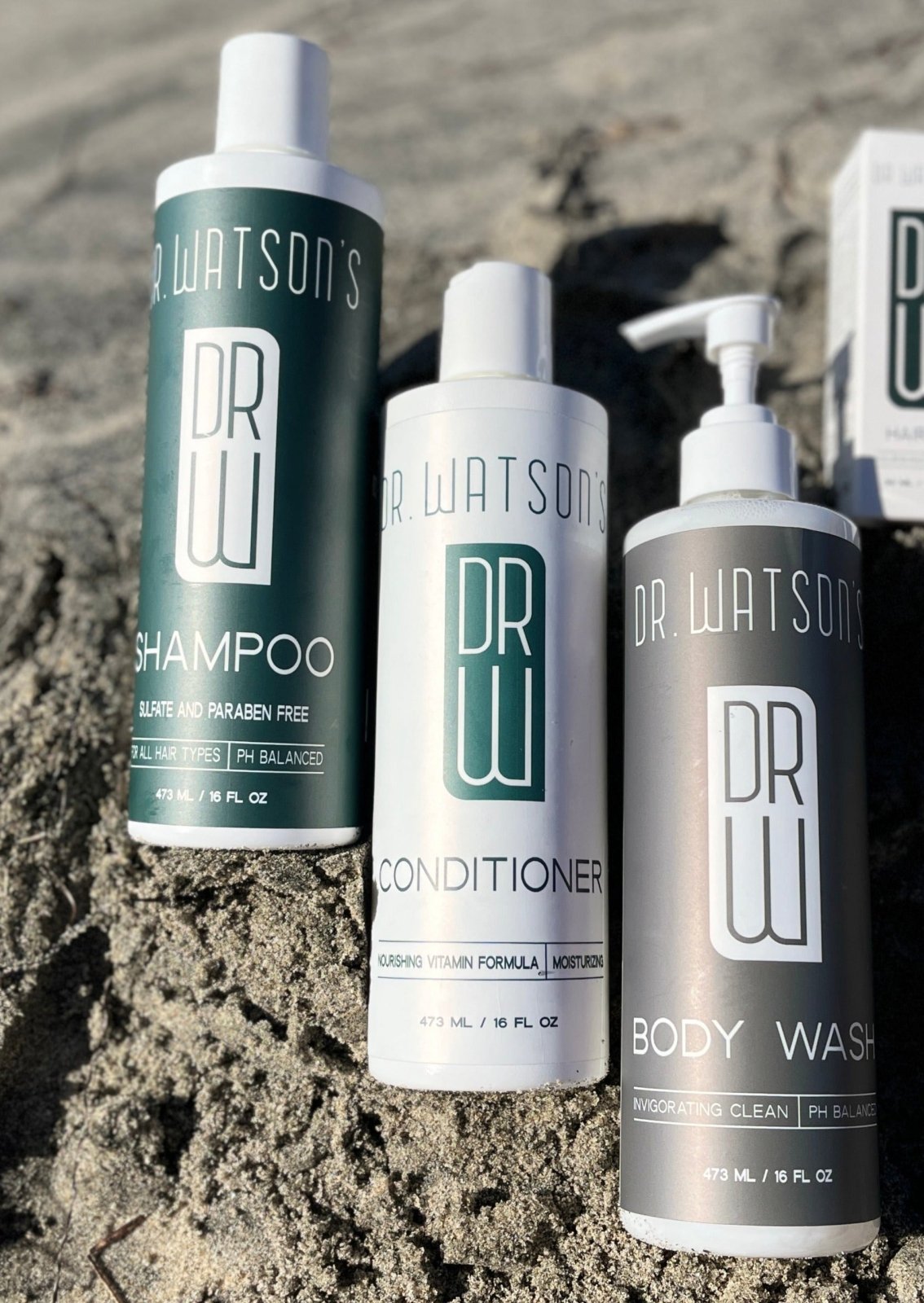 Dr. Watson's Hair Care | Trio of Shampoo & Conditioner & Body Wash | 16 Oz Each - Concordia Style Boutique