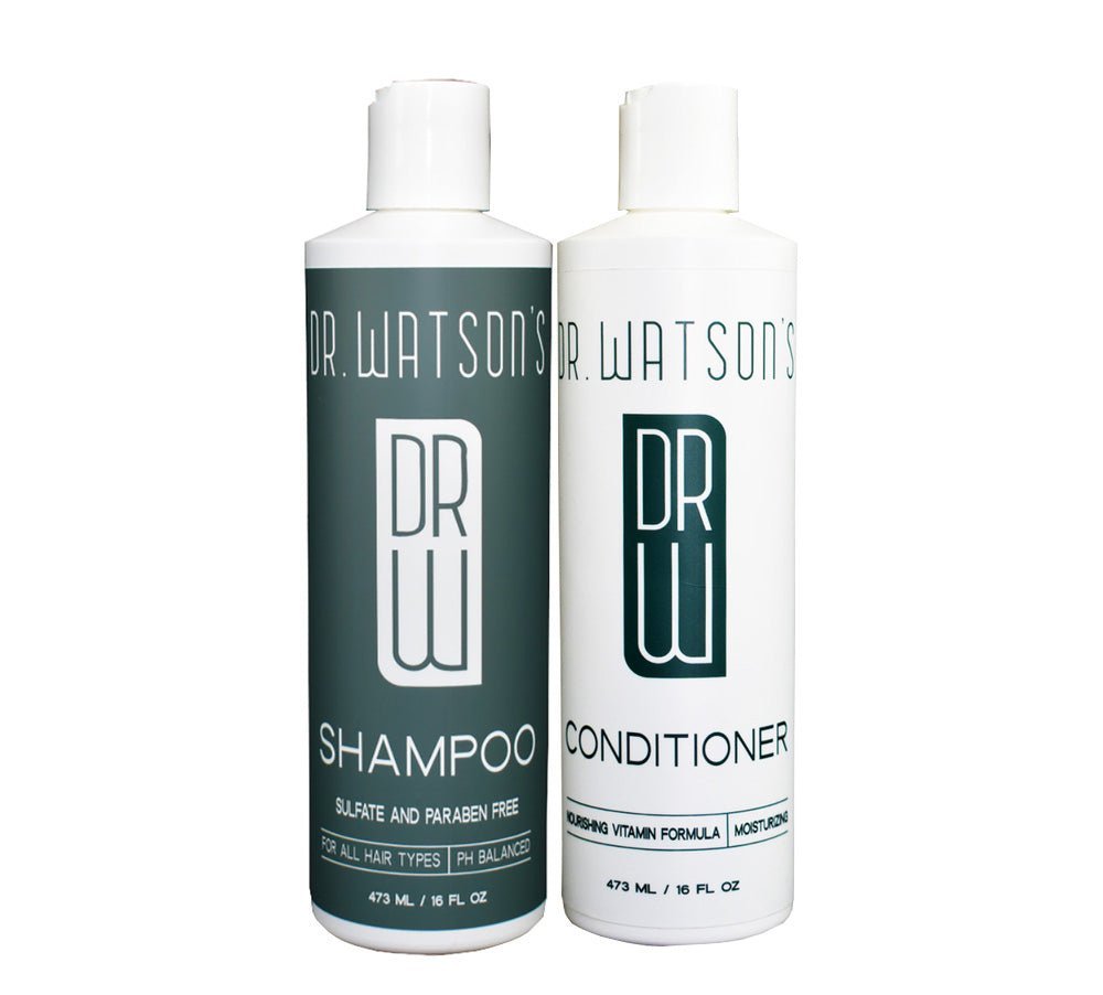Dr. Watson's Hair Care | Trio of Shampoo & Conditioner & Body Wash | 16 Oz Each - Concordia Style Boutique