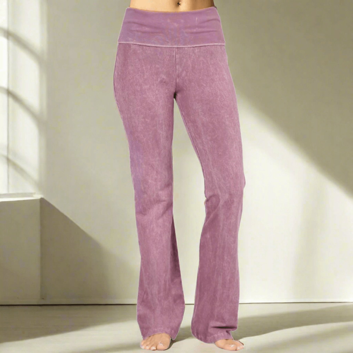 Bootcut Flare Mineral Washed Jeggings in Made in USA - Concordia Style Boutique