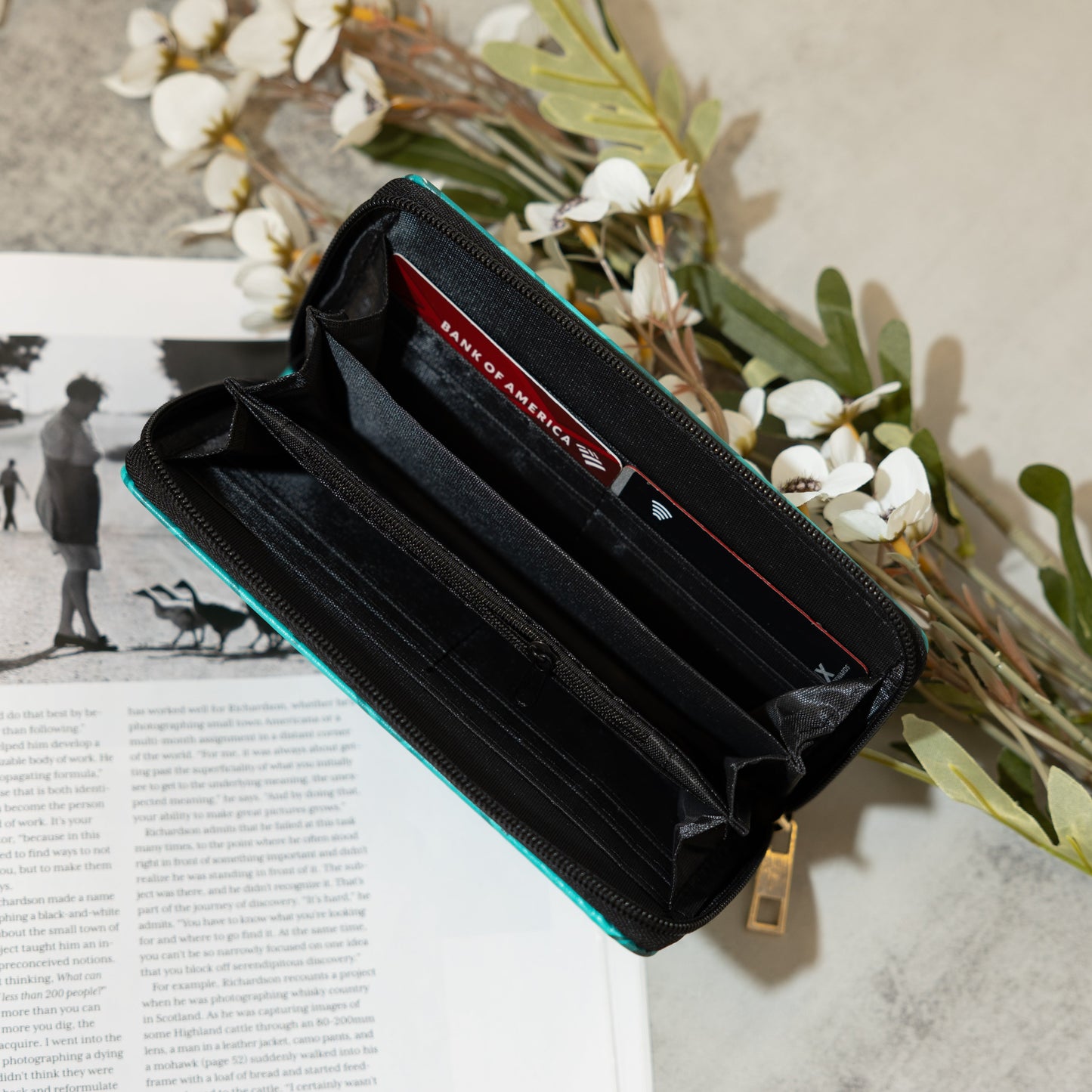 Teal Dragon Scales Wallet