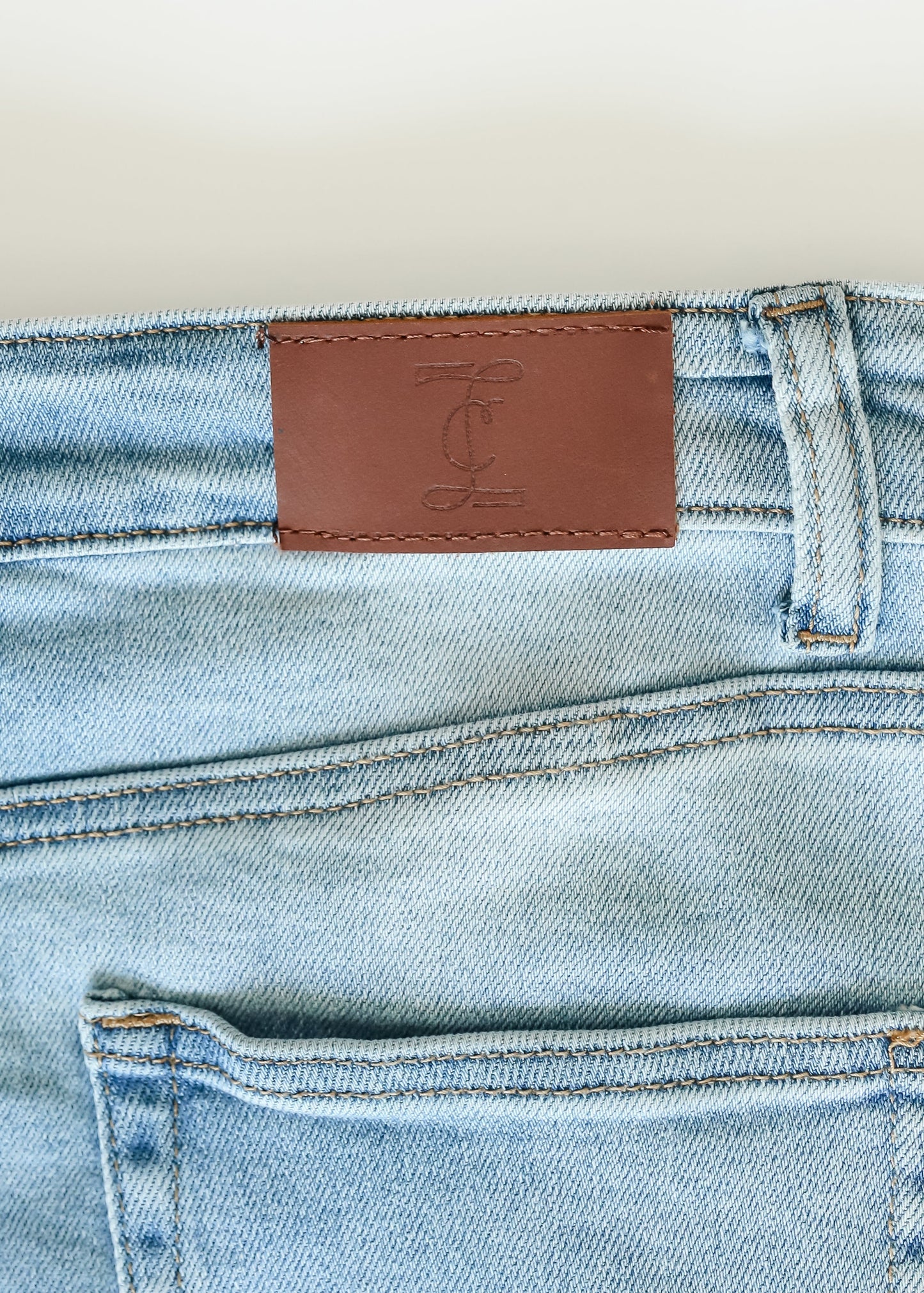 Drew Raw Hem Midi Denim Skirt