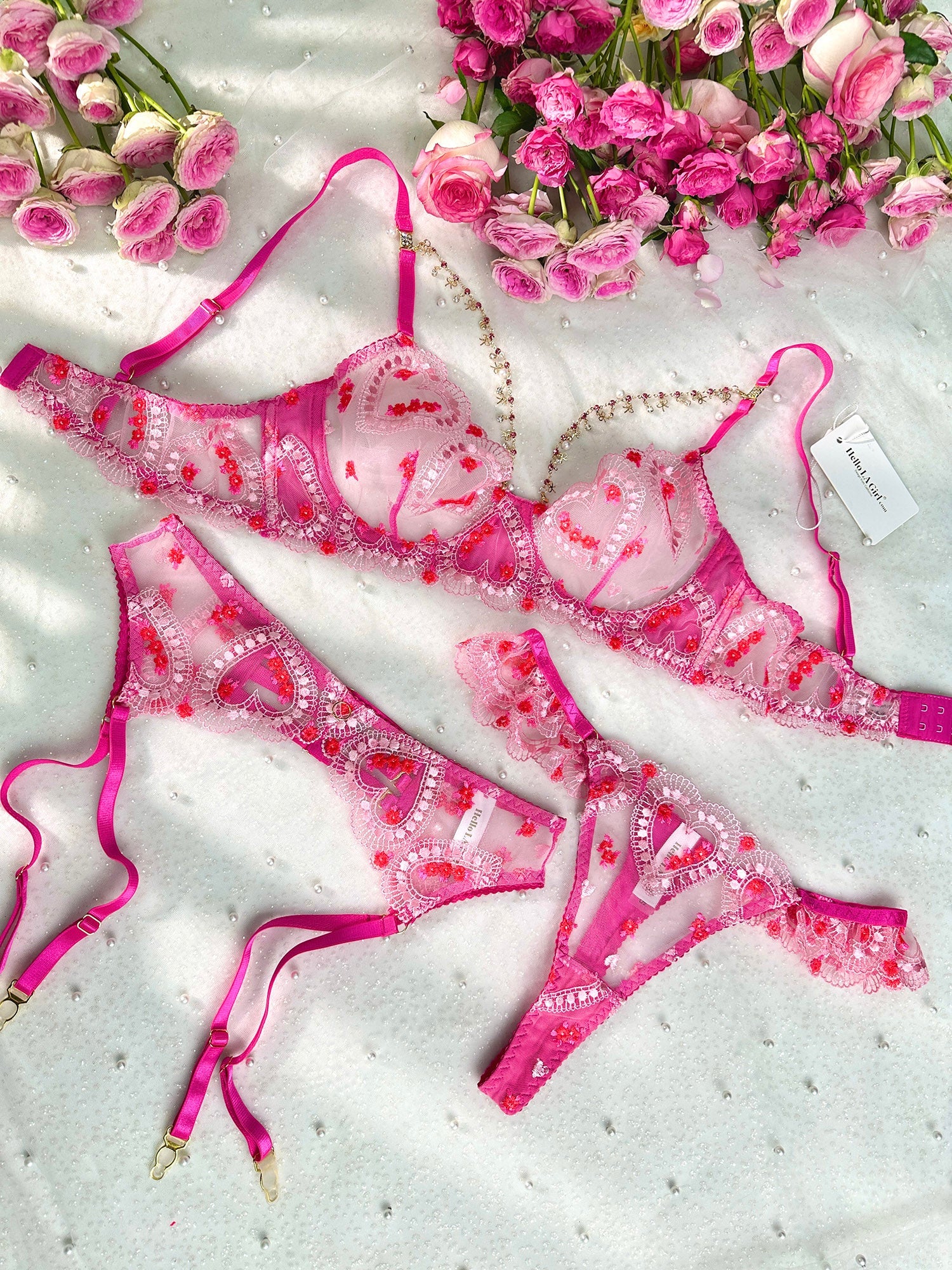Gabrielle Love Chain Lingerie Set - Concordia Style Boutique