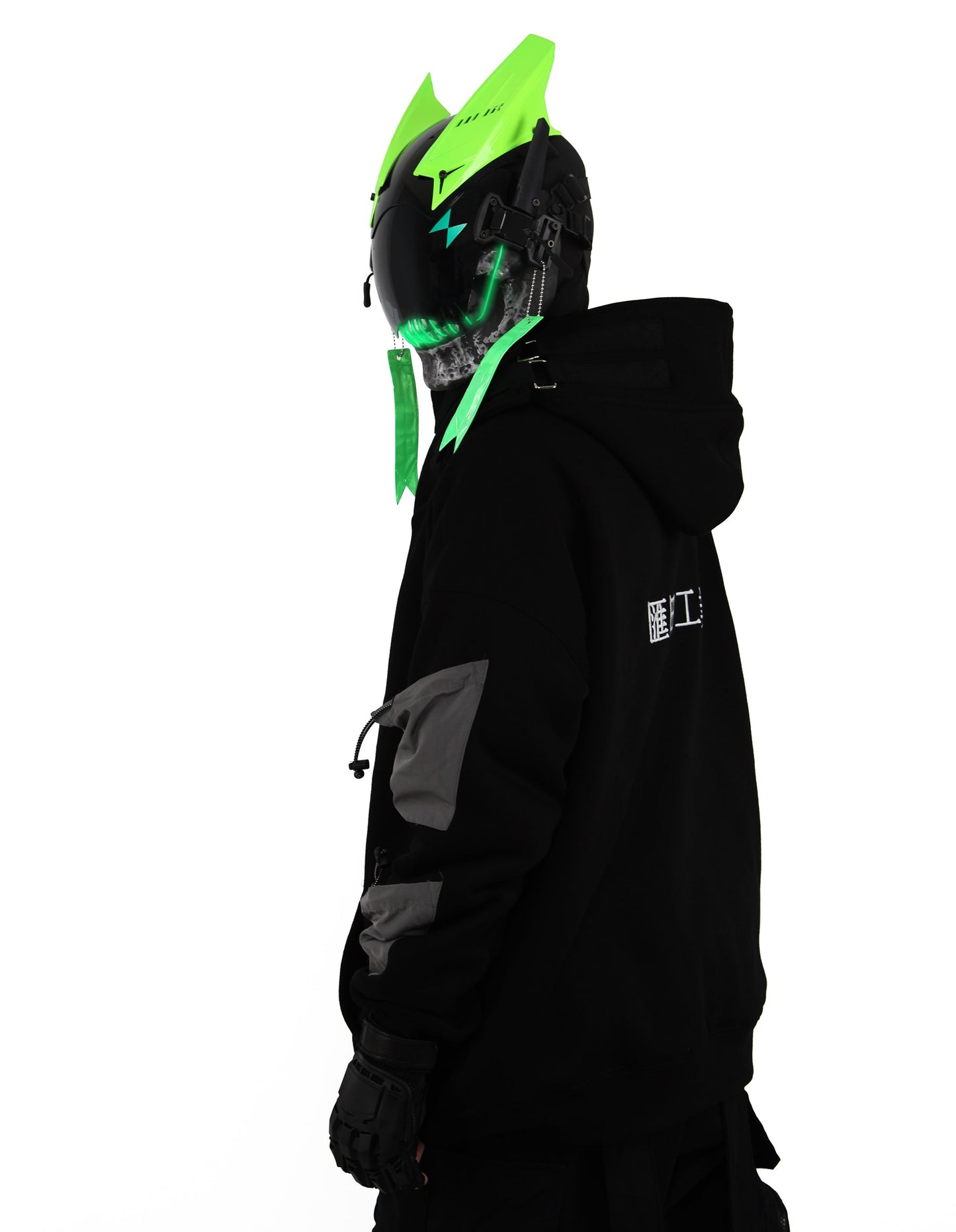 Green Skeleton Tech Mask - Concordia Style Boutique