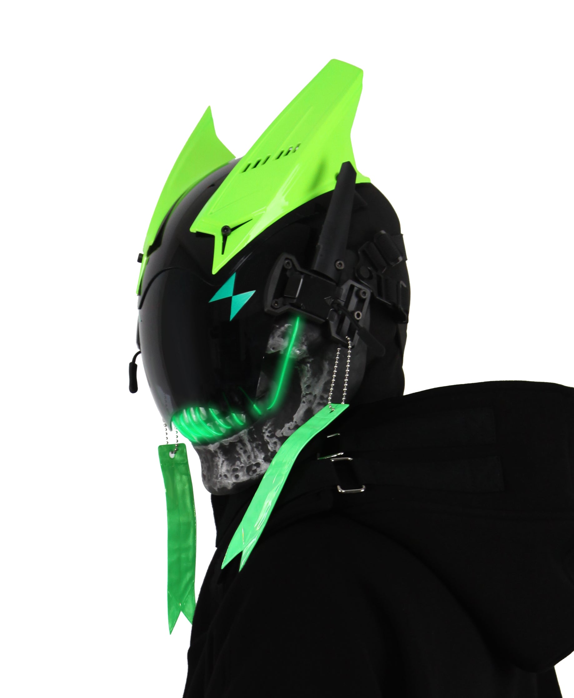 Green Skeleton Tech Mask - Concordia Style Boutique