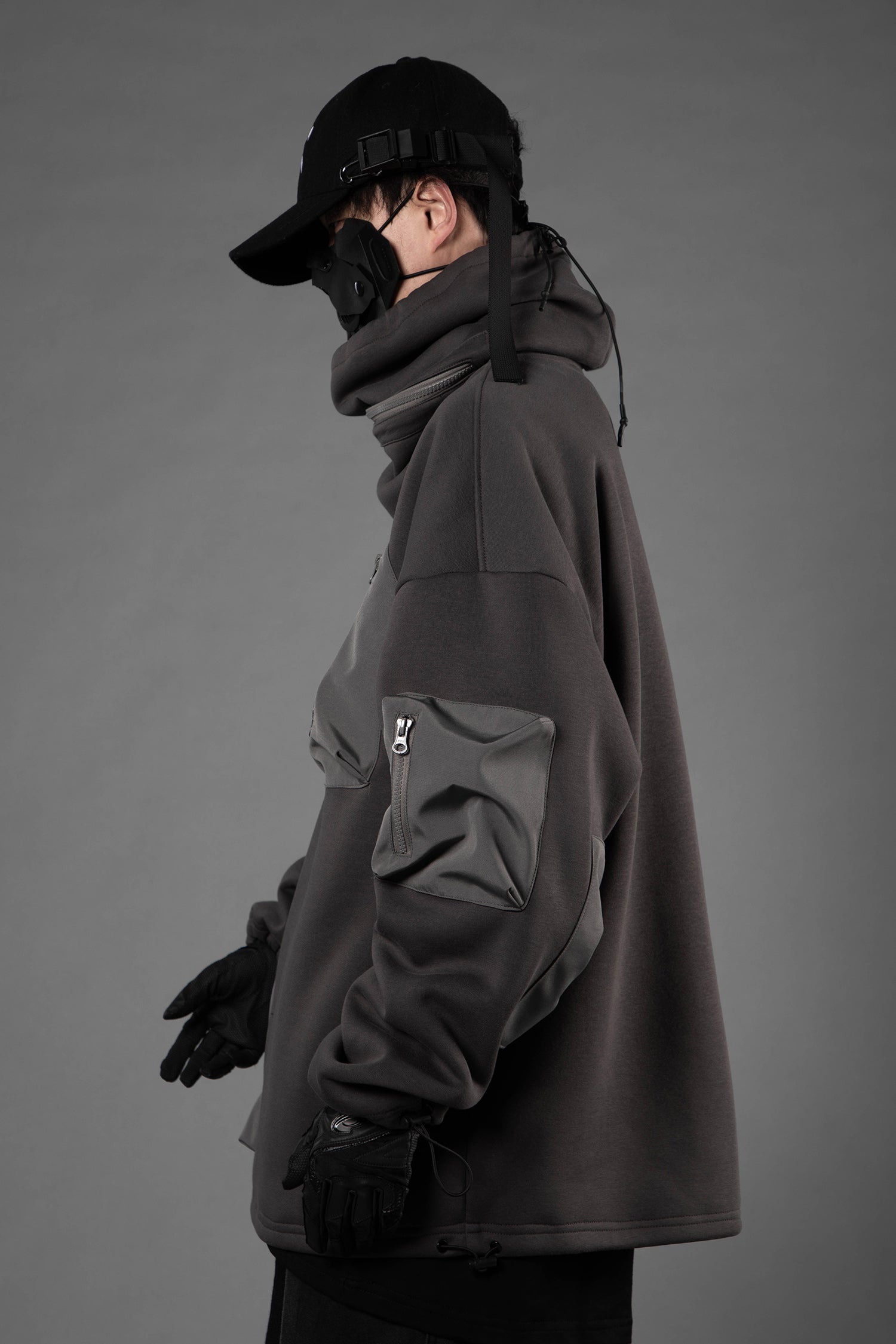 HiH33 Grey Utility Hoodie - Concordia Style Boutique