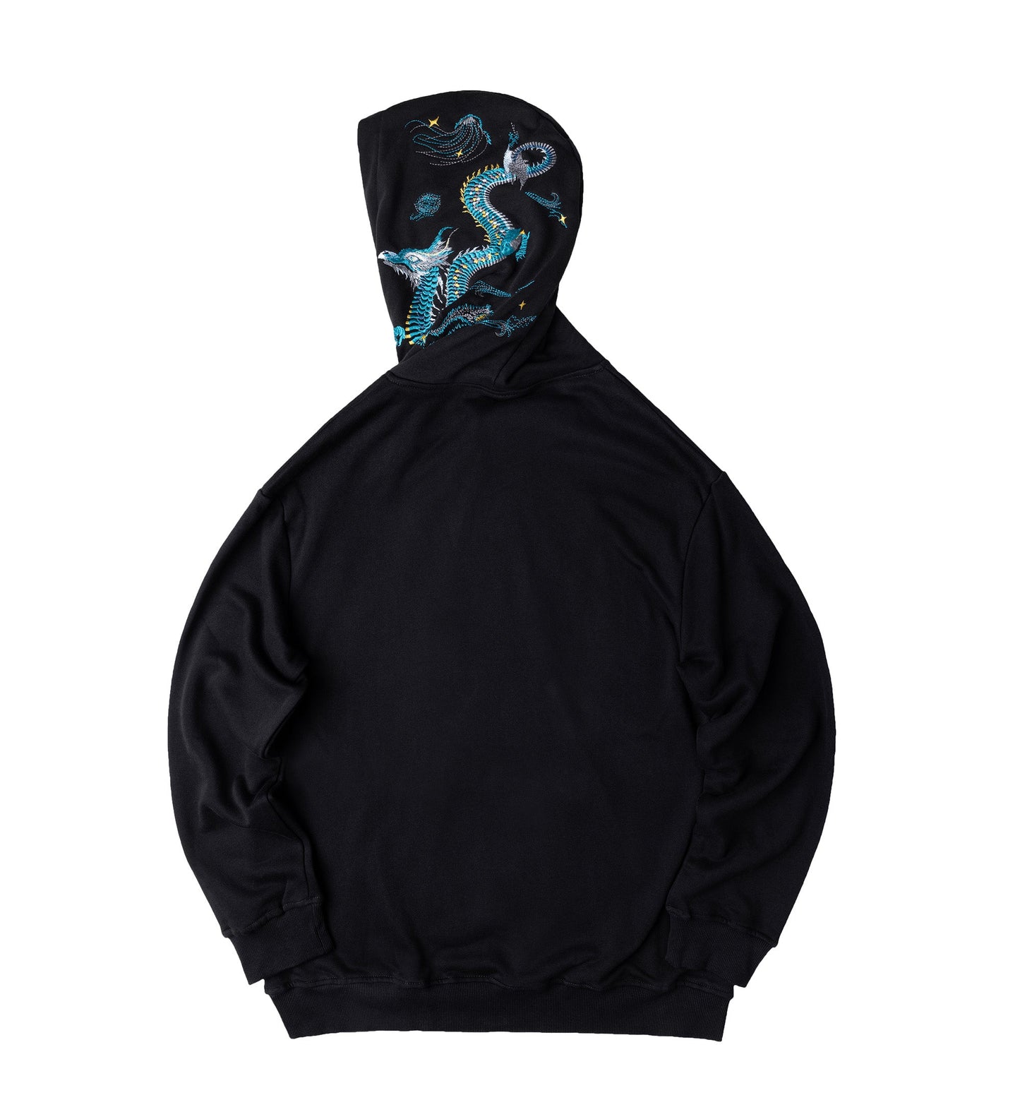 KH9000 Blue Dragon Embroidery Hoodie - Concordia Style Boutique