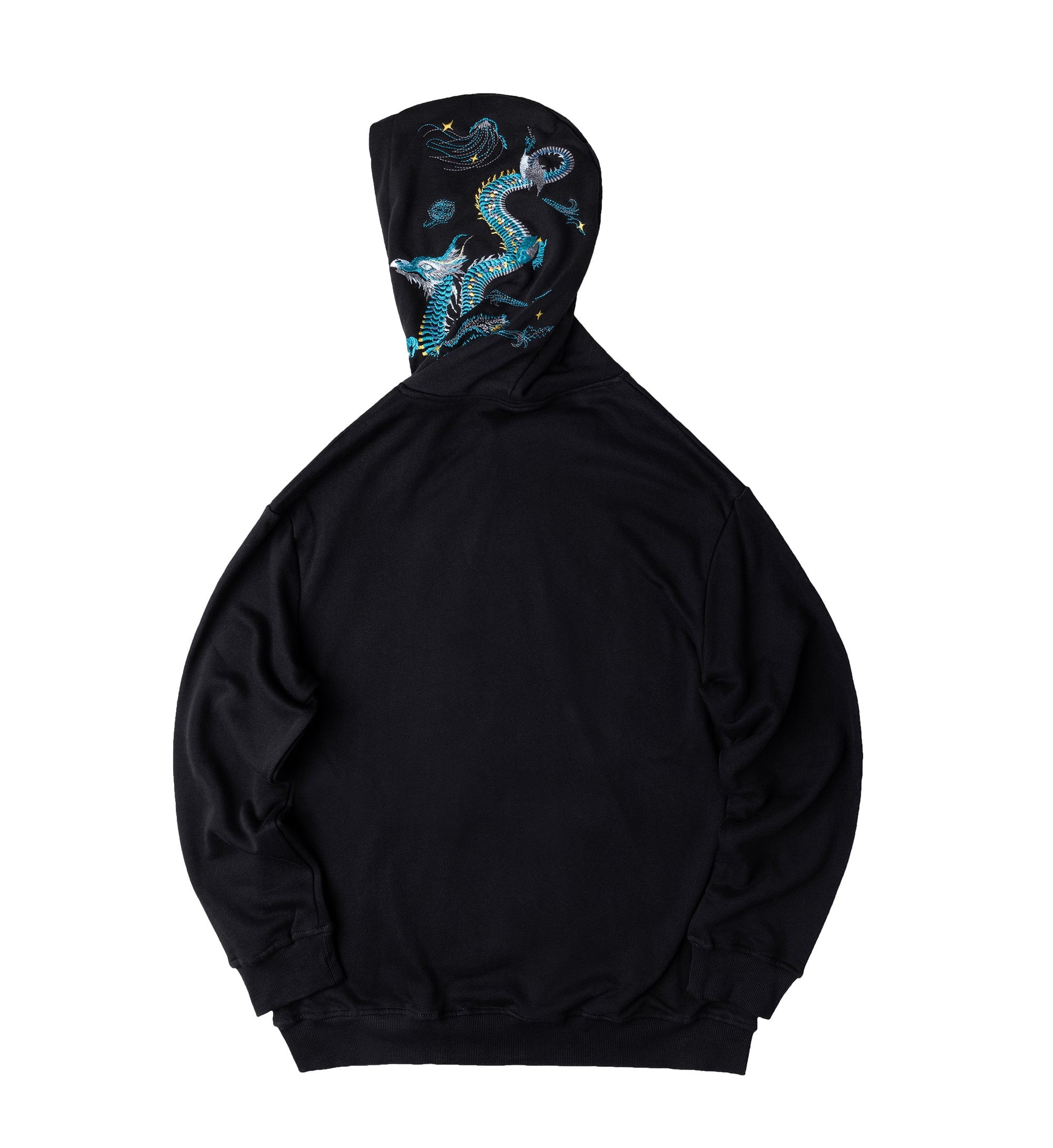 KH9000 Blue Dragon Embroidery Hoodie - Concordia Style Boutique