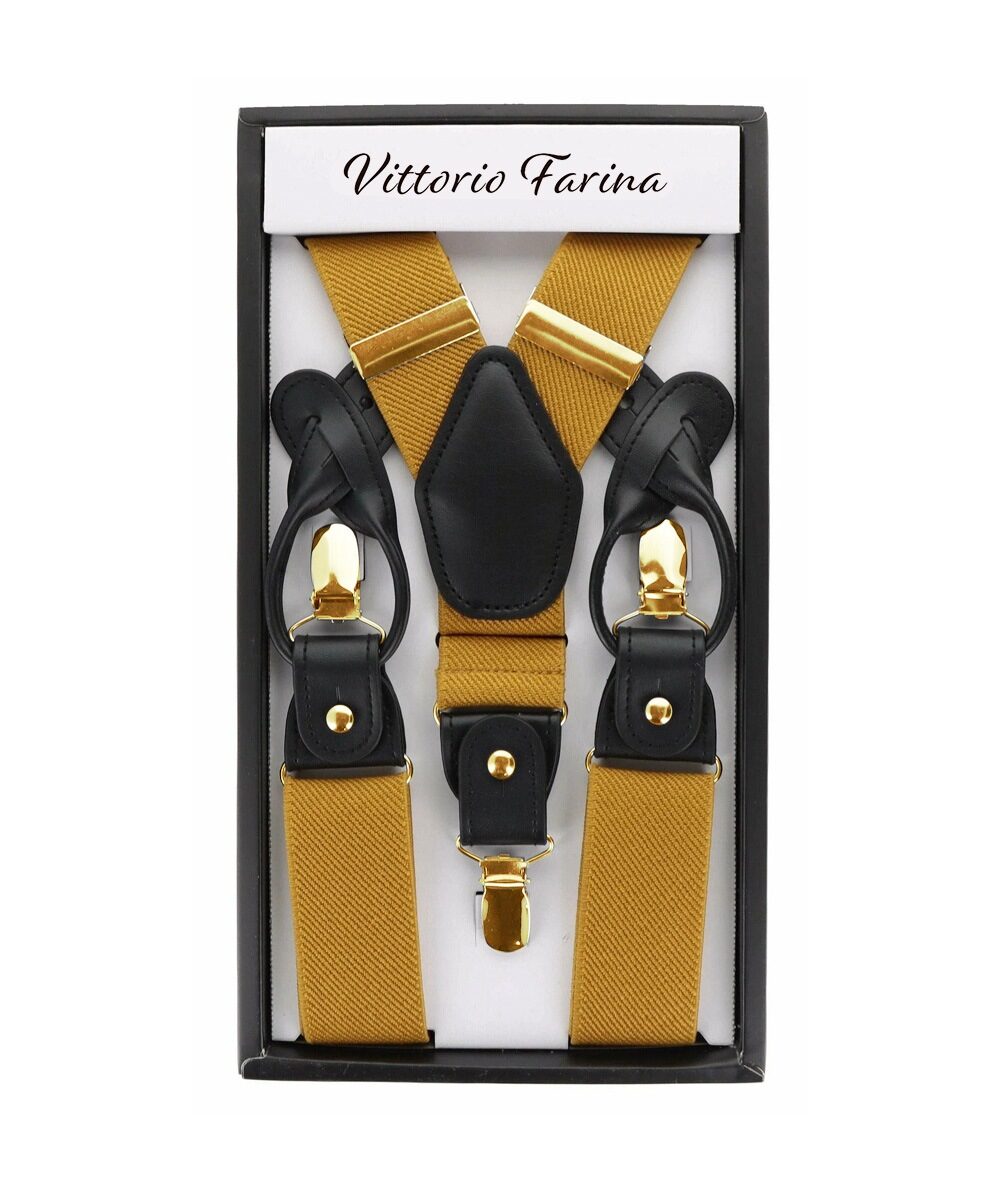Vittorio Farina Men's Convertible Suspender in Gift Box: 70% Polyester & 30% Elastomer - Concordia Style Boutique