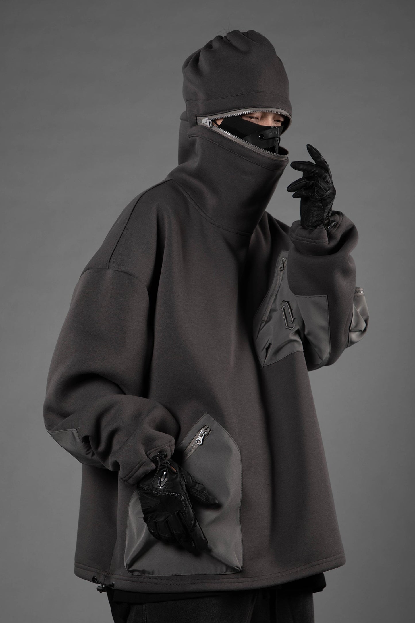 HiH33 Grey Utility Hoodie - Concordia Style Boutique