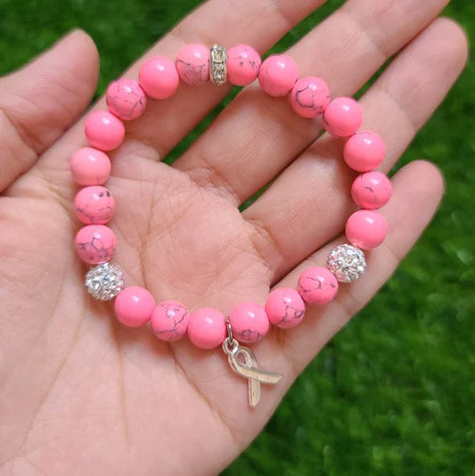 Hope Pink Ribbon BCA Stone Bracelets - Premium bracelet from Fashion Flare Boutique - Just $8.99! Shop now at Concordia Style Boutique