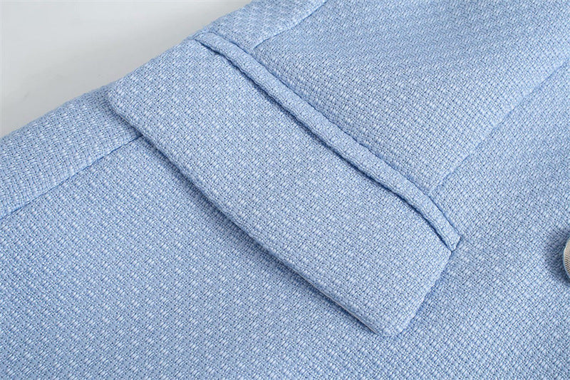 Women's Textured Double-breasted Blazer