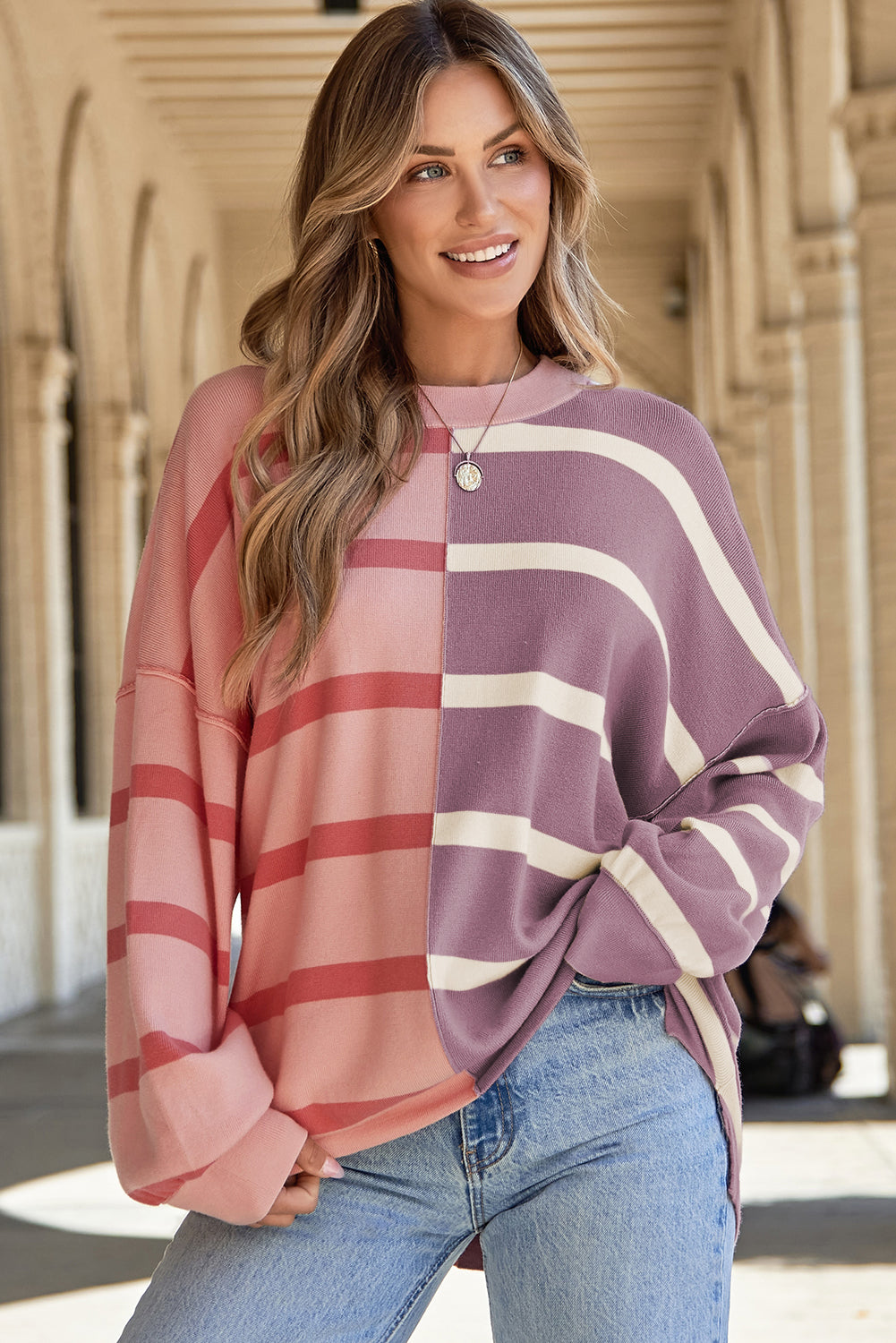 Araya Stripe Oversized Sweater - Concordia Style Boutique