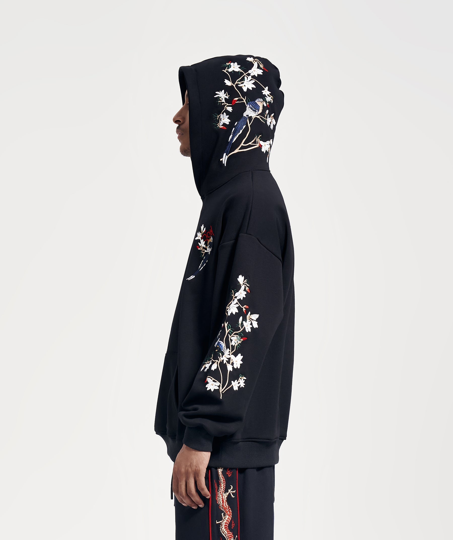 KH9083 Flowers Embroidery Hoodie - Concordia Style Boutique