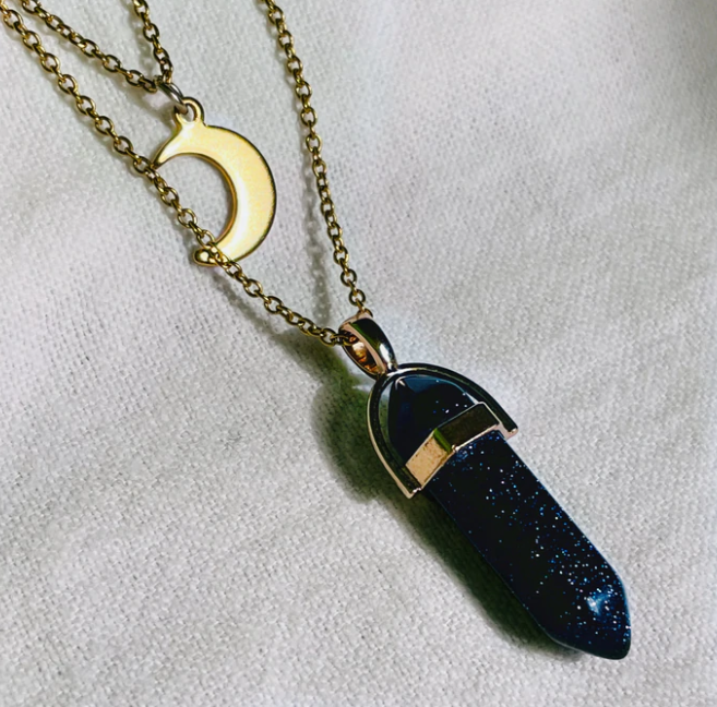 Moon Hexagonal Column Pendant - Premium necklace from Concordia Style Boutique - Just $7.60! Shop now at Concordia Style Boutique