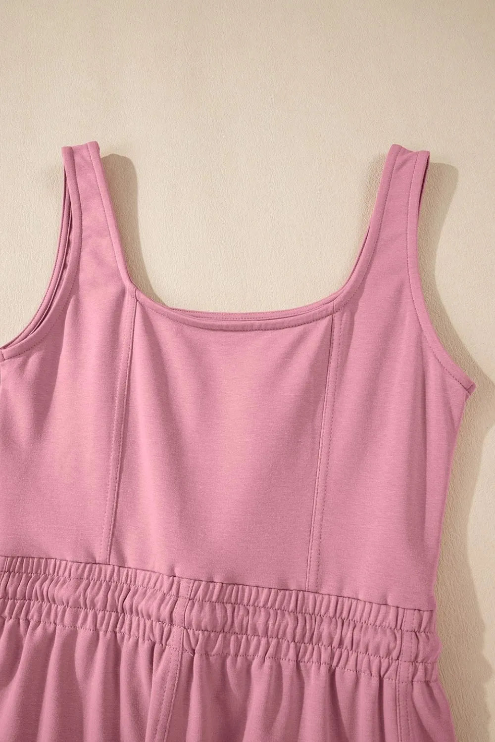 Elastic Waist Sleeveless Square Neck Jumpsuit - Concordia Style Boutique