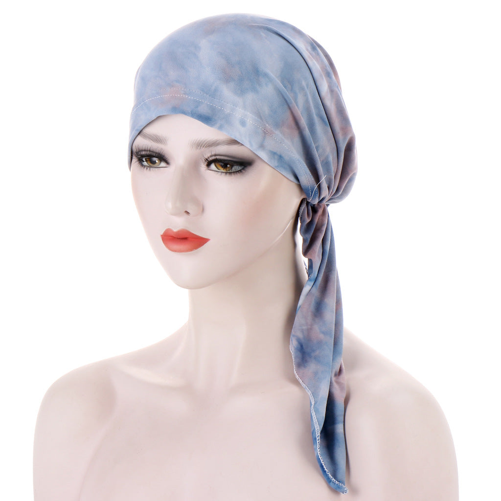 Curved Tail Turban Hat Flower Cloth Pullover - Premium head wrap from Concordia Style Boutique - Just $13.98! Shop now at Concordia Style Boutique