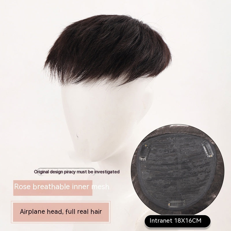 Men's Wig Big Invisible Hair Supplementing Piece - Premium wig from Concordia Style Boutique - Just $21.97! Shop now at Concordia Style Boutique