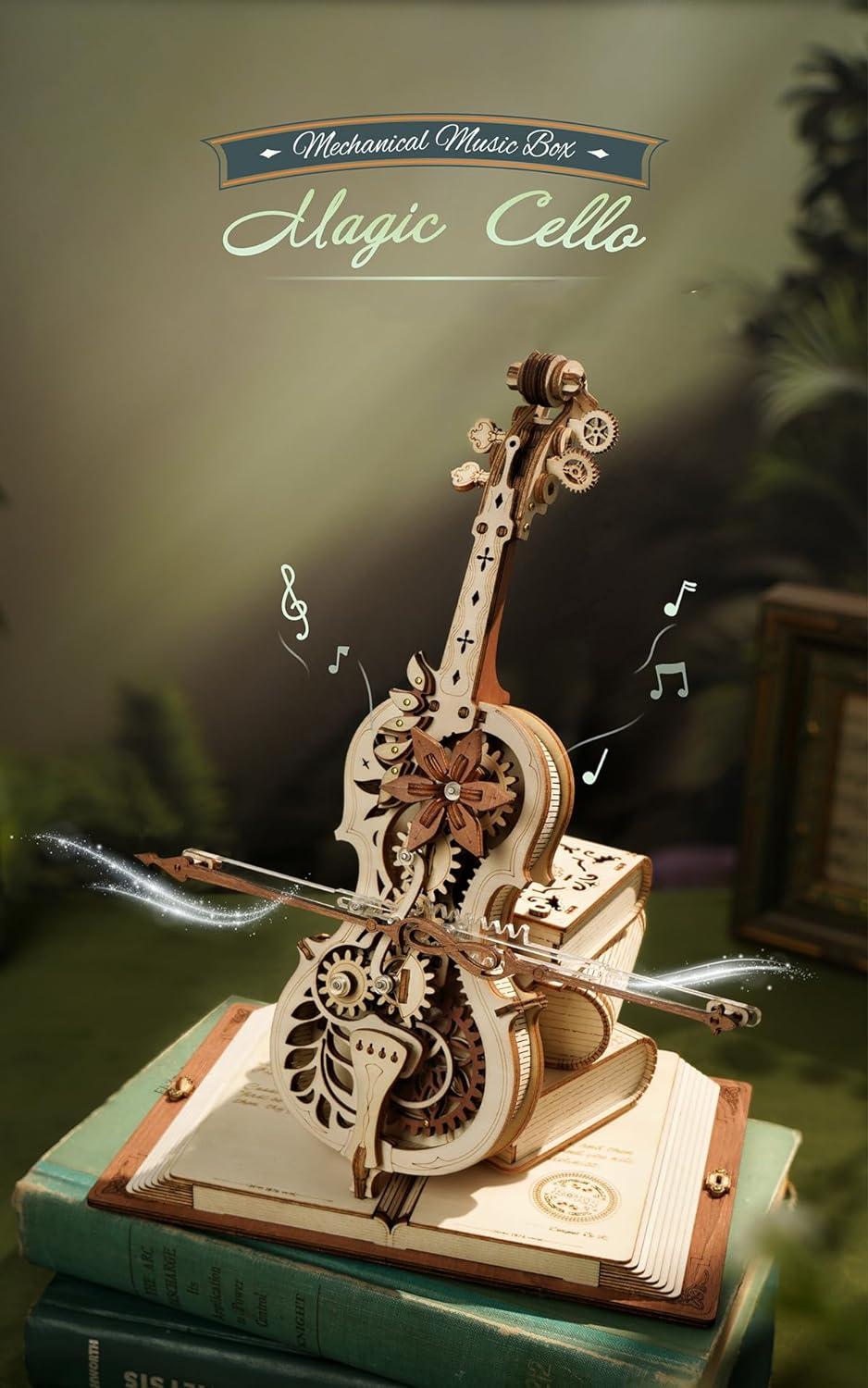 ROBOTIME - Wooden Music Box Puzzles for Adults AMK63 / Magic Cello / 3D Wooden Puzzles for Adults and Teens / Wooden Model Kits to Build - Premium Music Box from Concordia Style Boutique - Just $62.37! Shop now at Concordia Style Boutique