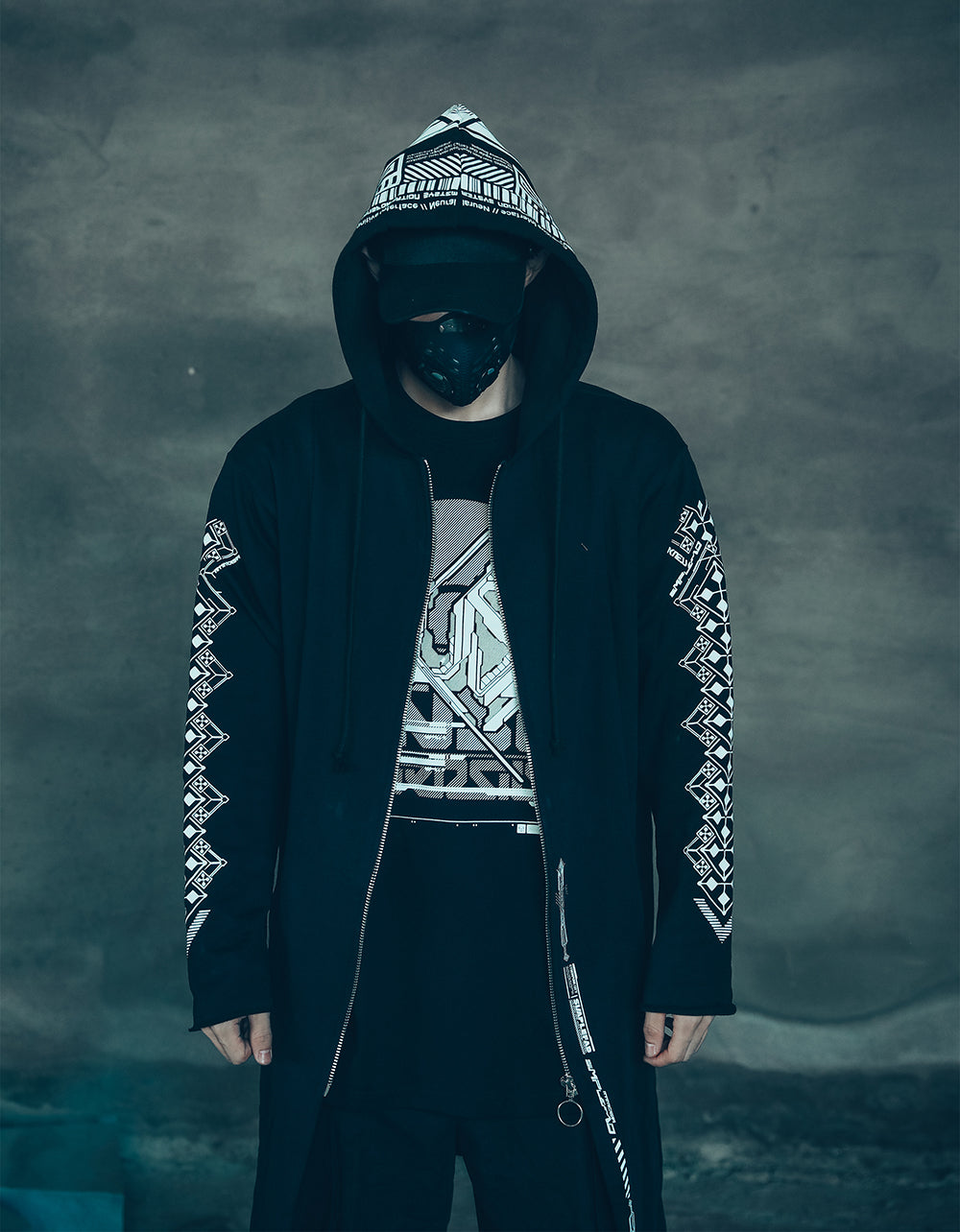 Sim507 Cyber Alien Trench Coat - Concordia Style Boutique